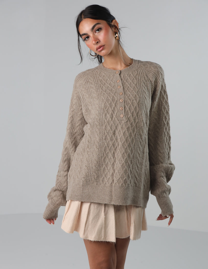 Tricot Sweater with Crew Neckline