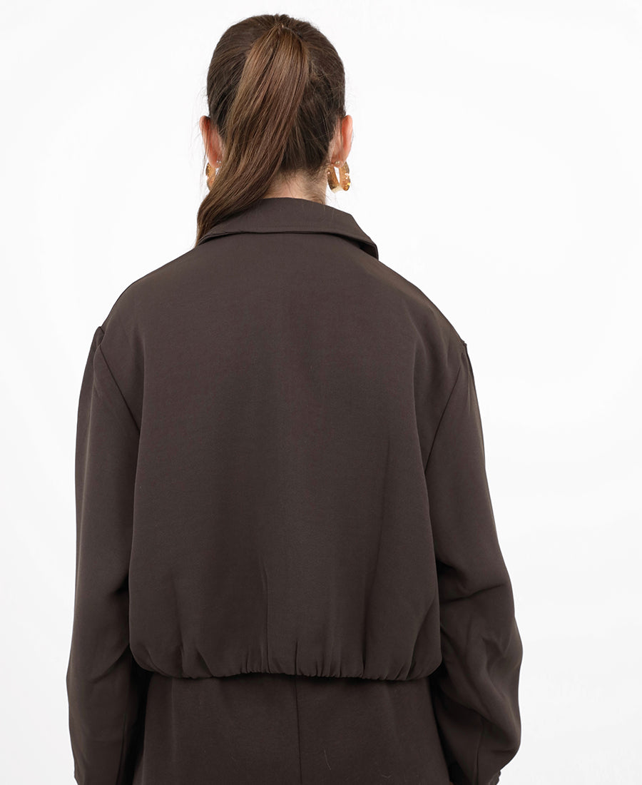 Cropped bomber jacket