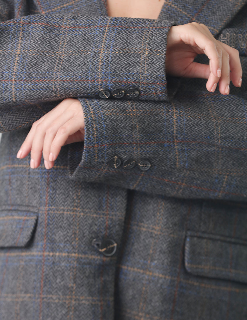 Oversized Plaid Blazer