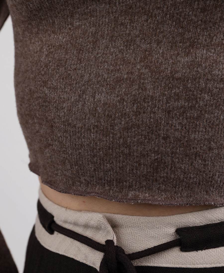 Soft wool cropped blouse