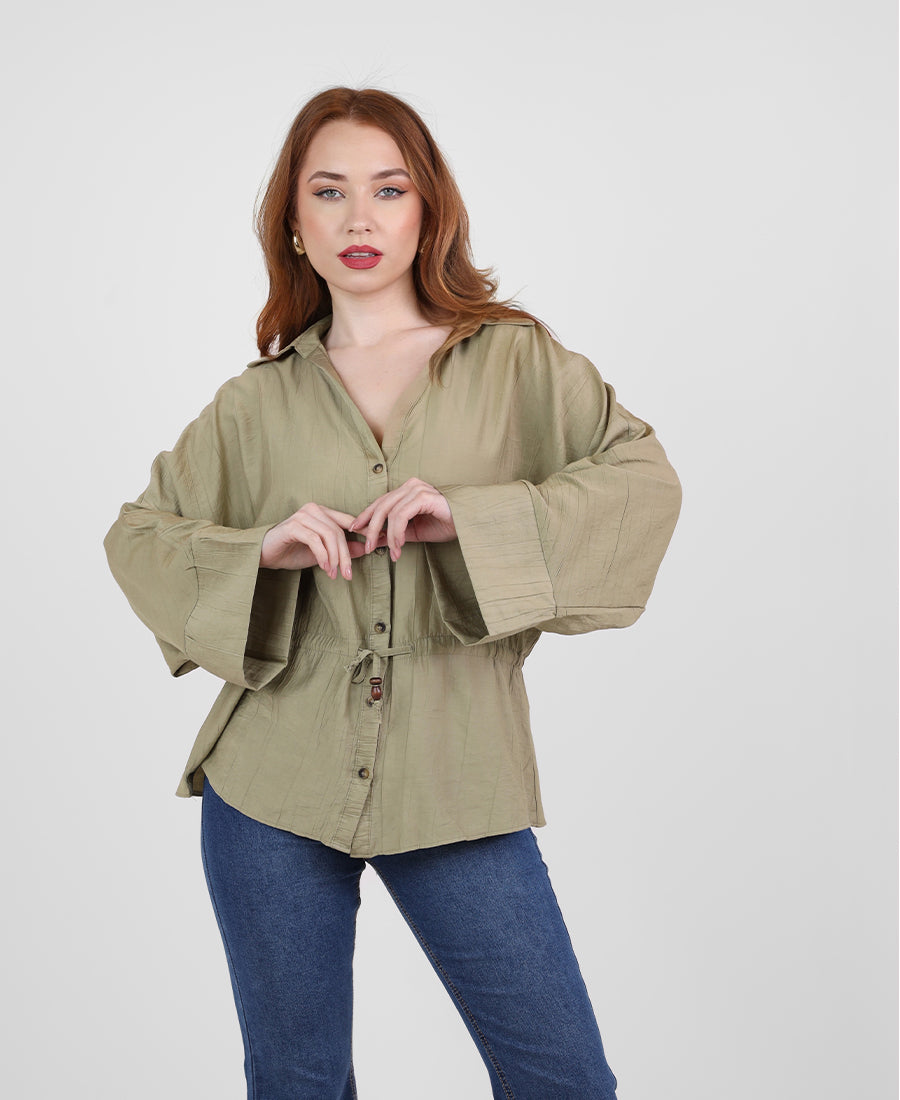 Tie waist shirt