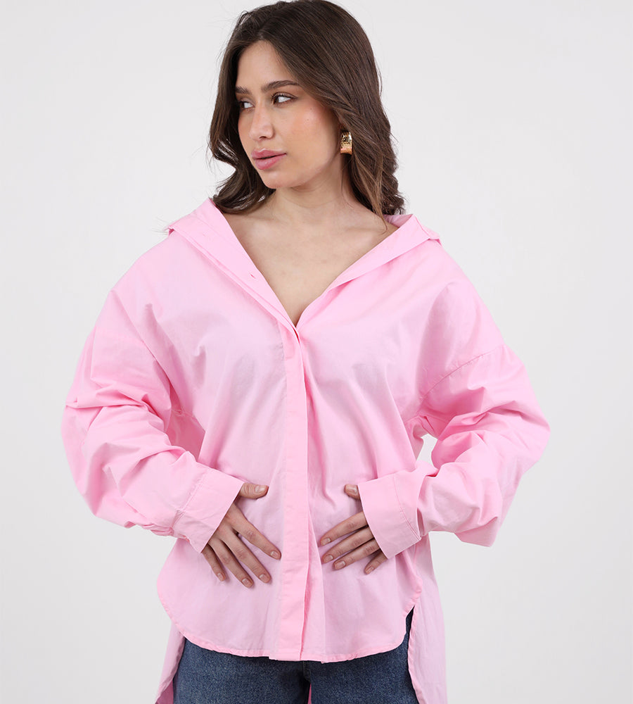 Oversized button-down shirt