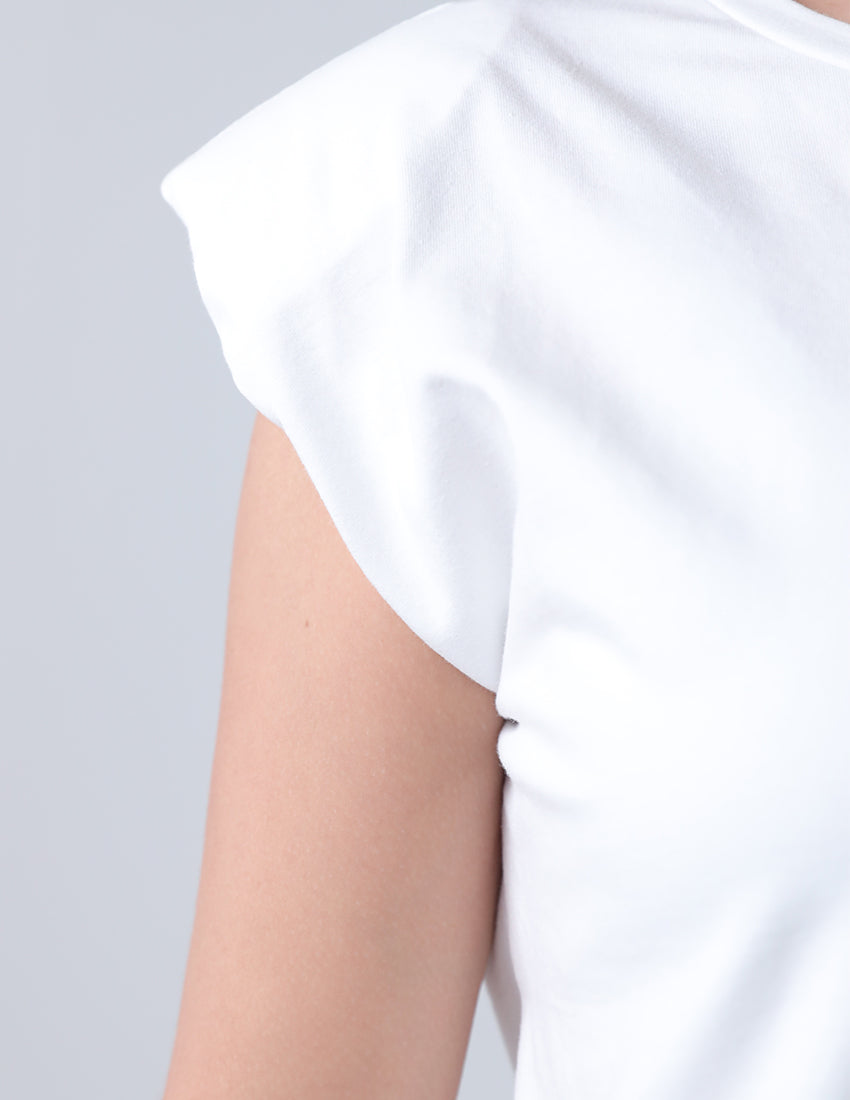 تي شيرت لؤلؤي بأكمام قصيرة