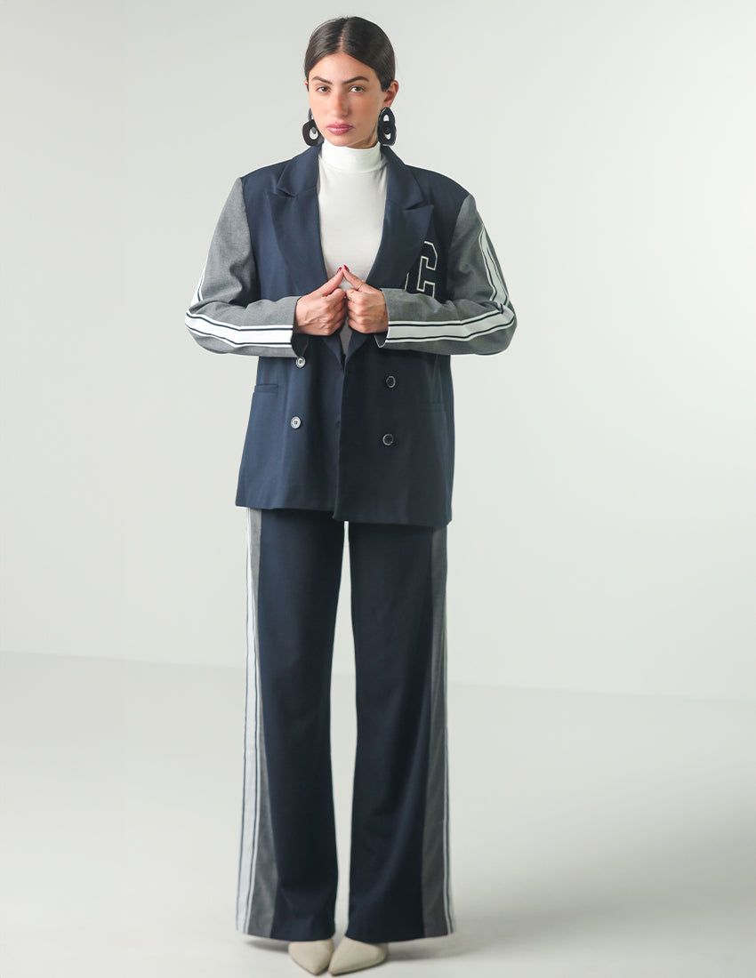 Blazer set with the letter C and trousers