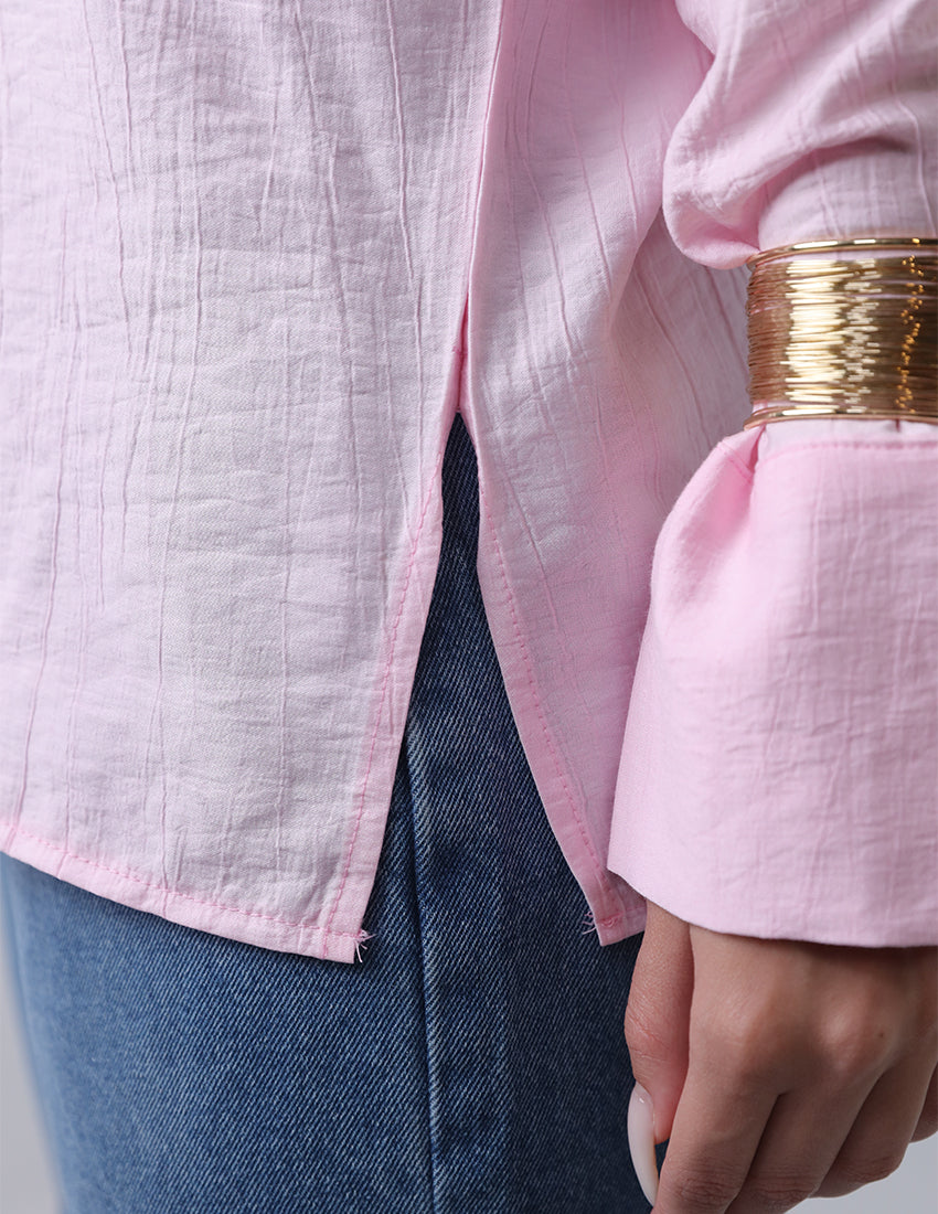 قميص كتان لامع