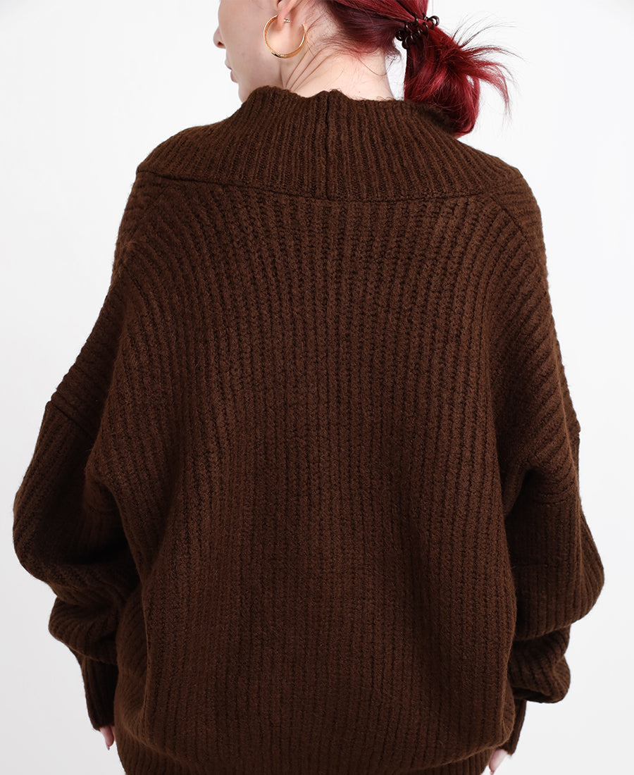 Oversized V-neck sweater