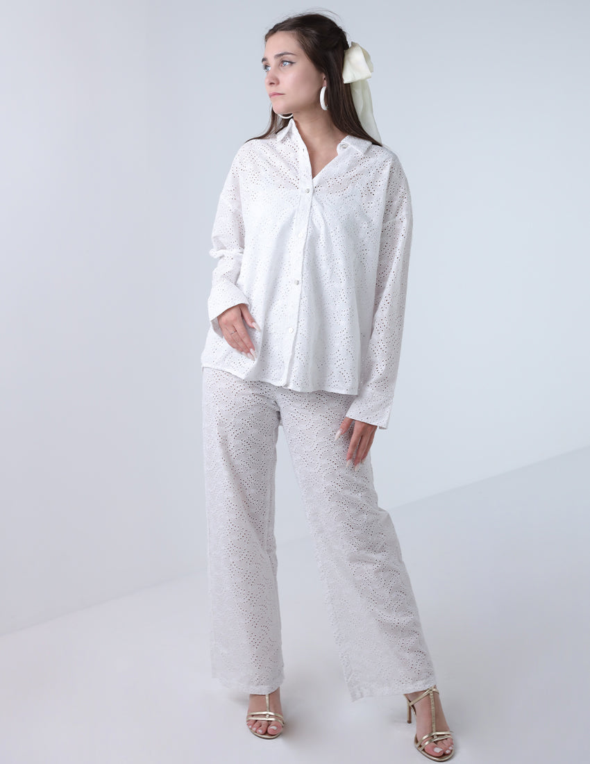 بدلة من قطعتين بتصميم أوراق الشجر