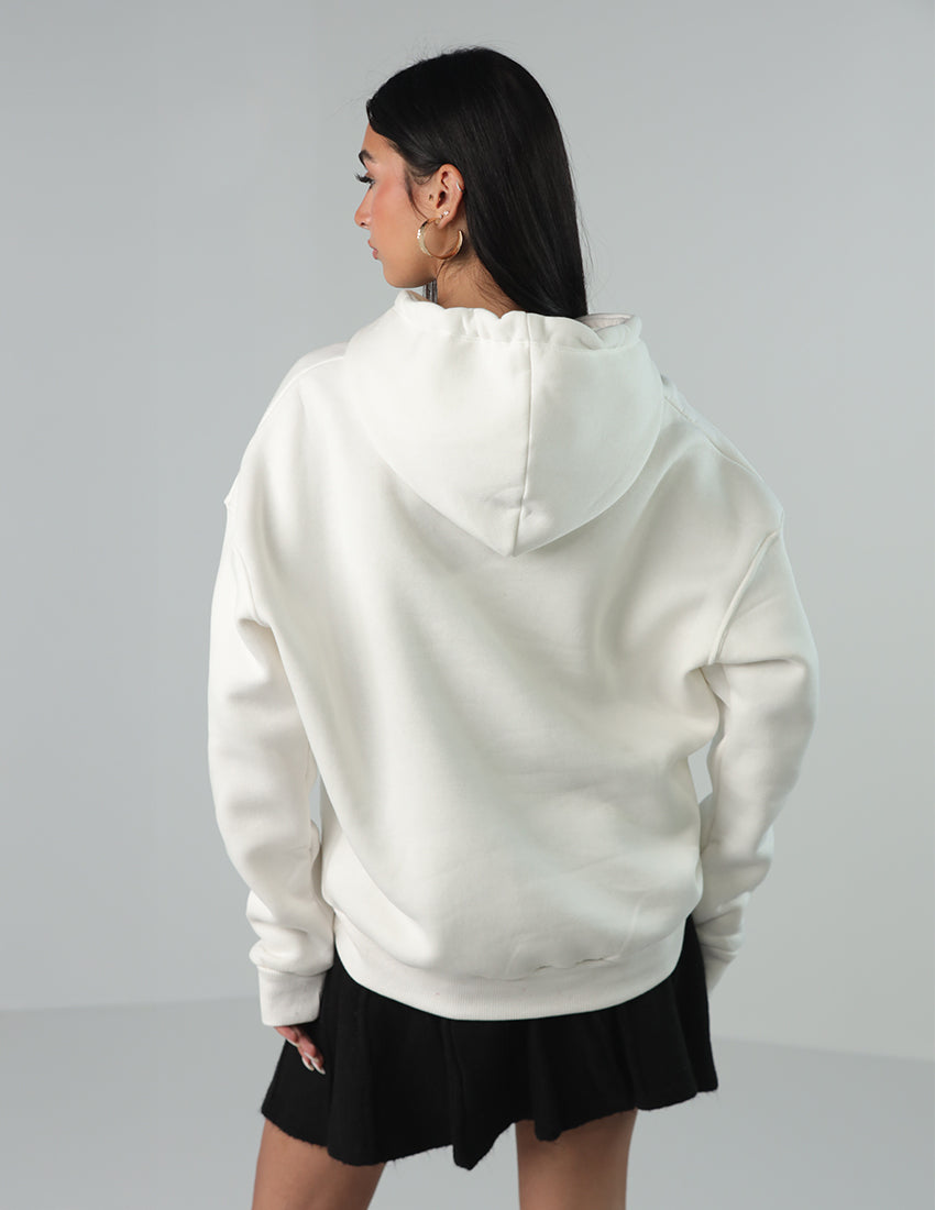 هودي مطبوع مع جيوب الكنغر ورباط