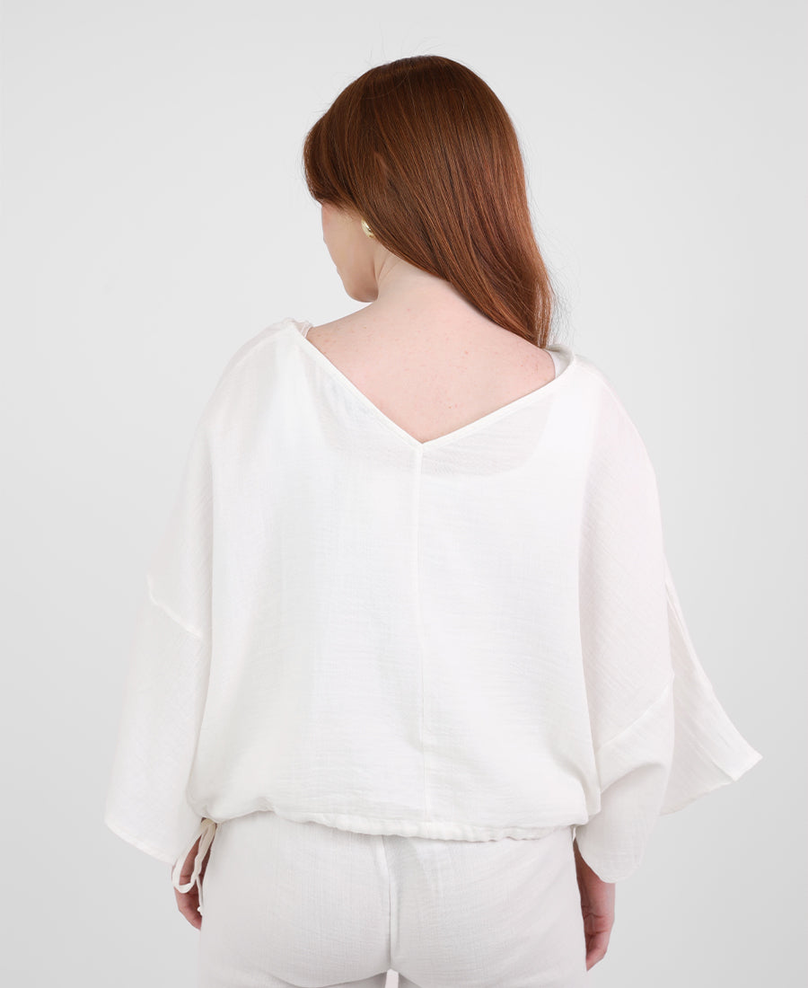 White batwing blouse