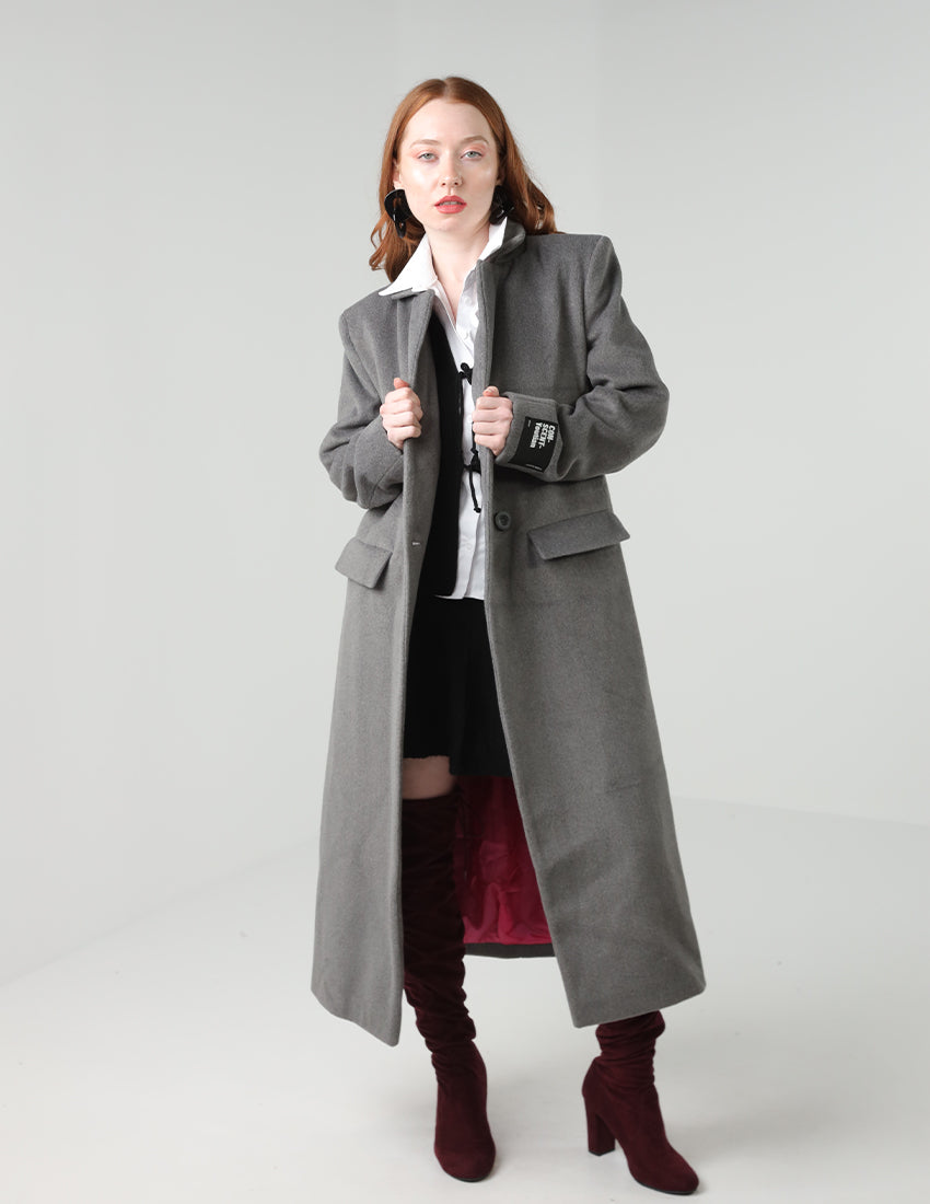 Long Coat in Grey and Black