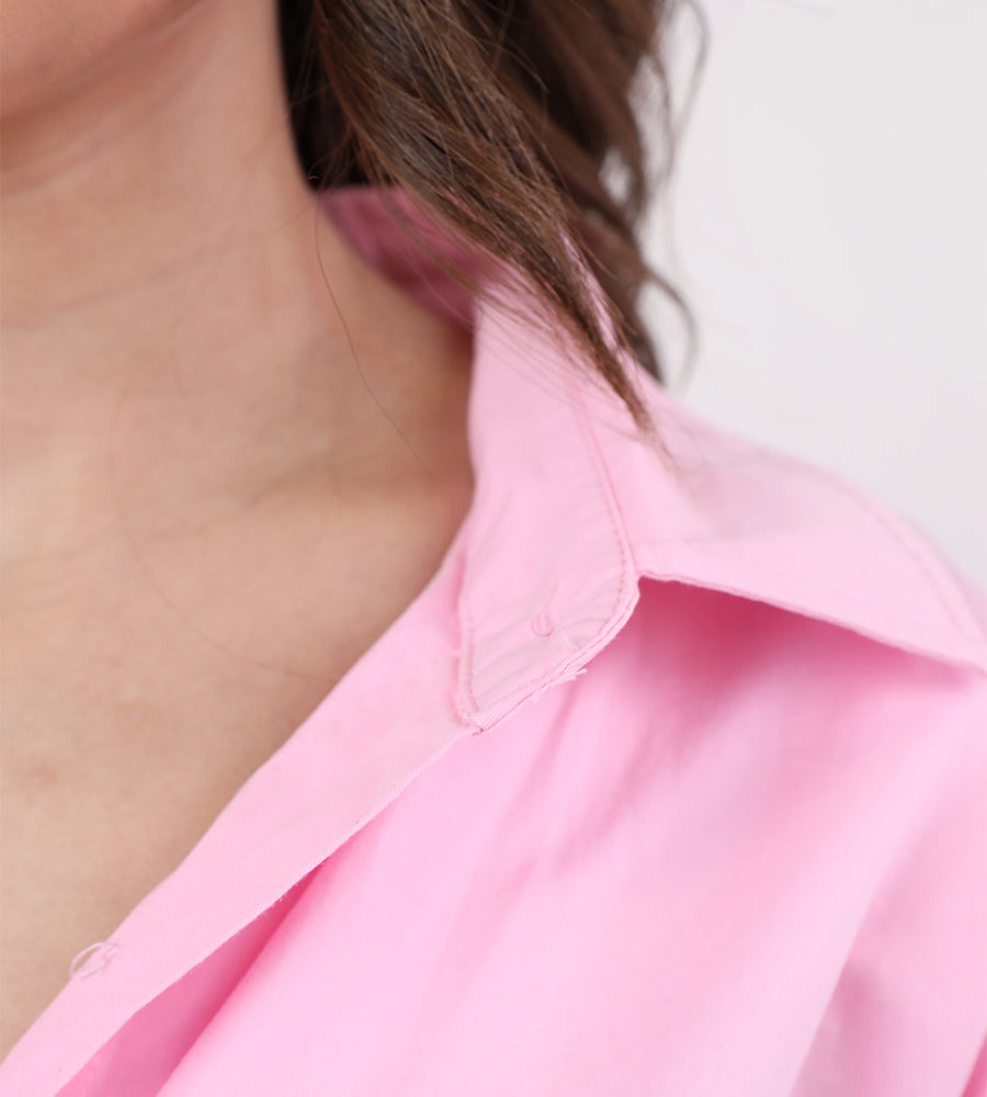 Oversized button-down shirt