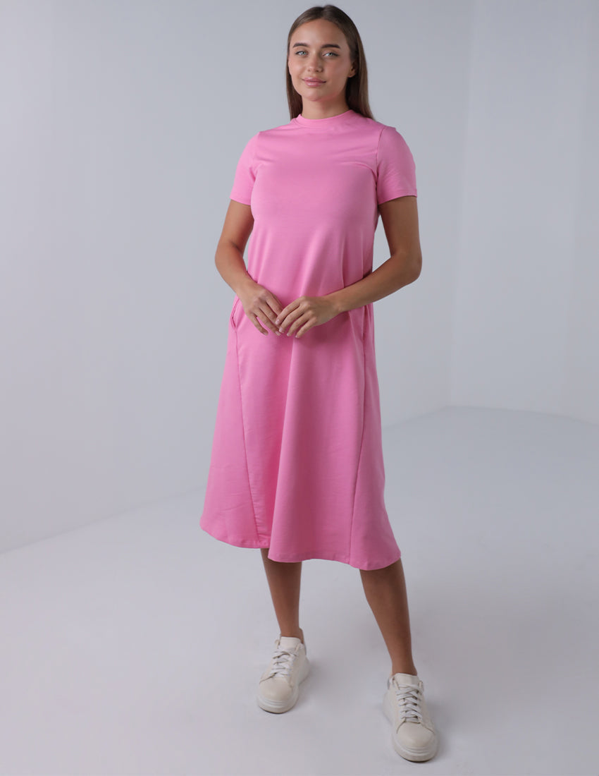 Short Sleeve Midi Dress