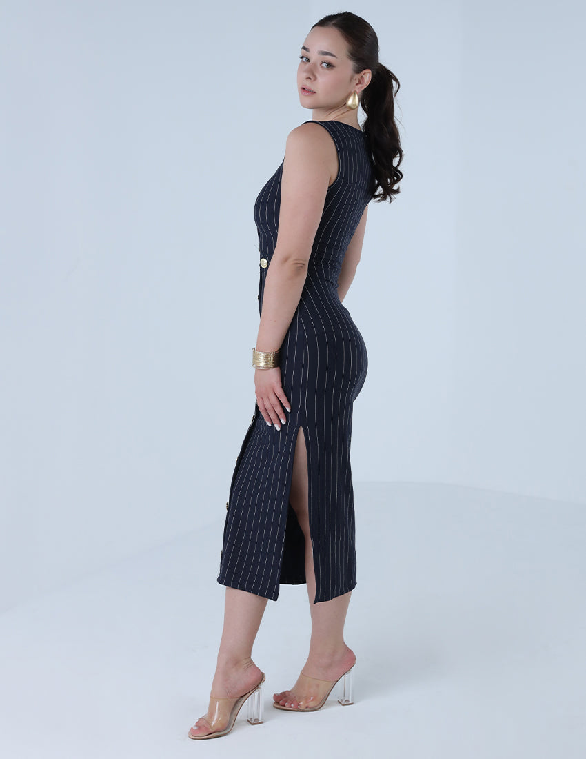 Fitted striped dress