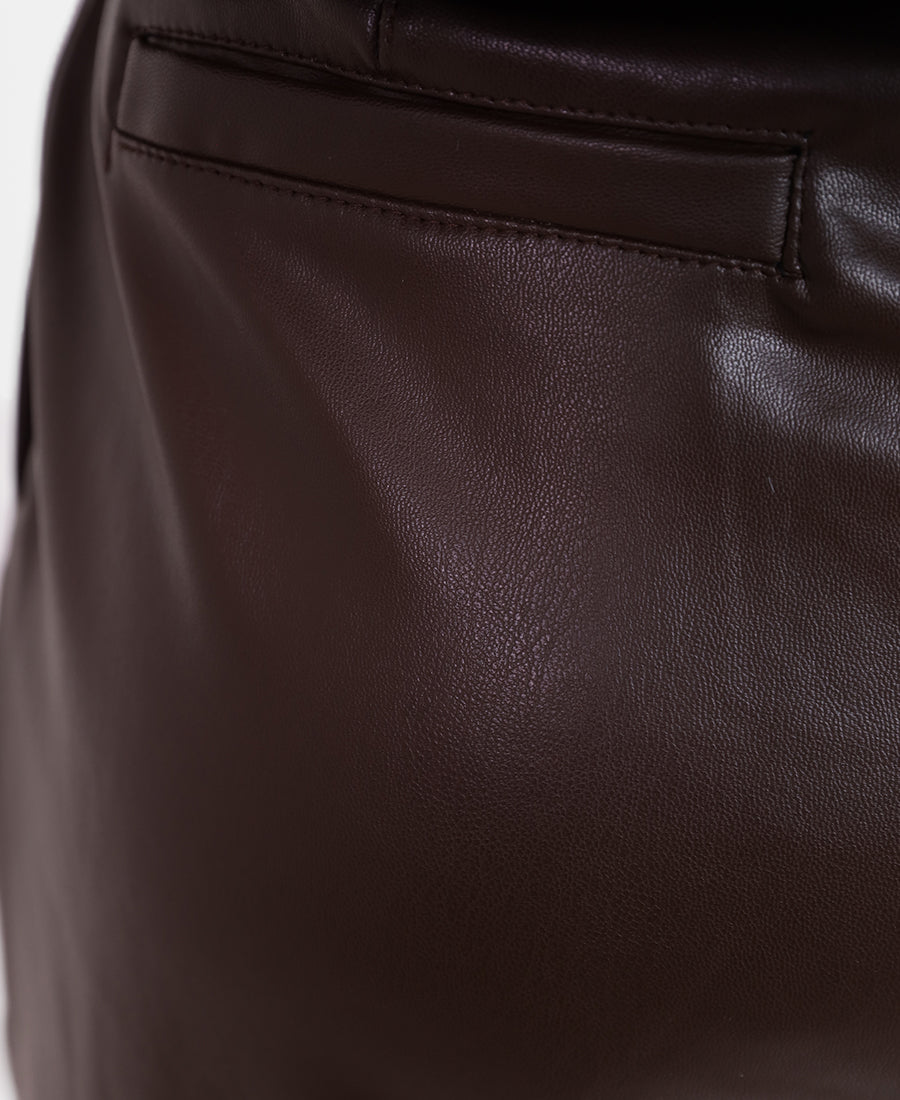 leather bermuda shorts