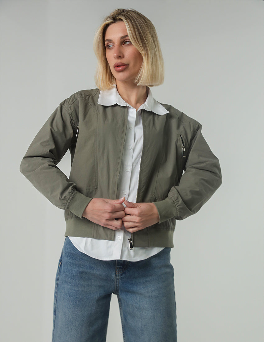 Zip-Up Bomber Jacket