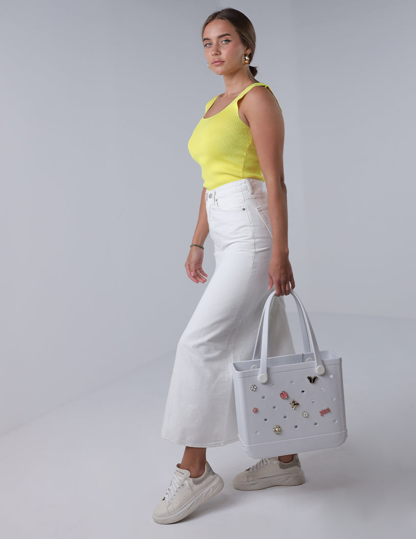 Long denim skirt