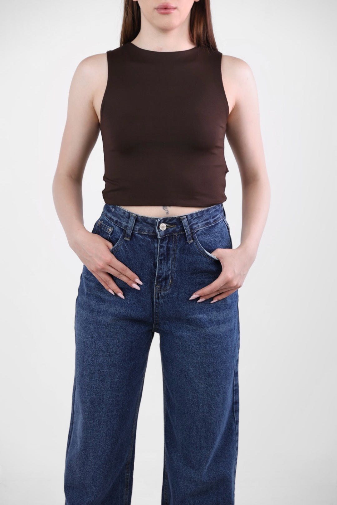 Top wide drill camisole