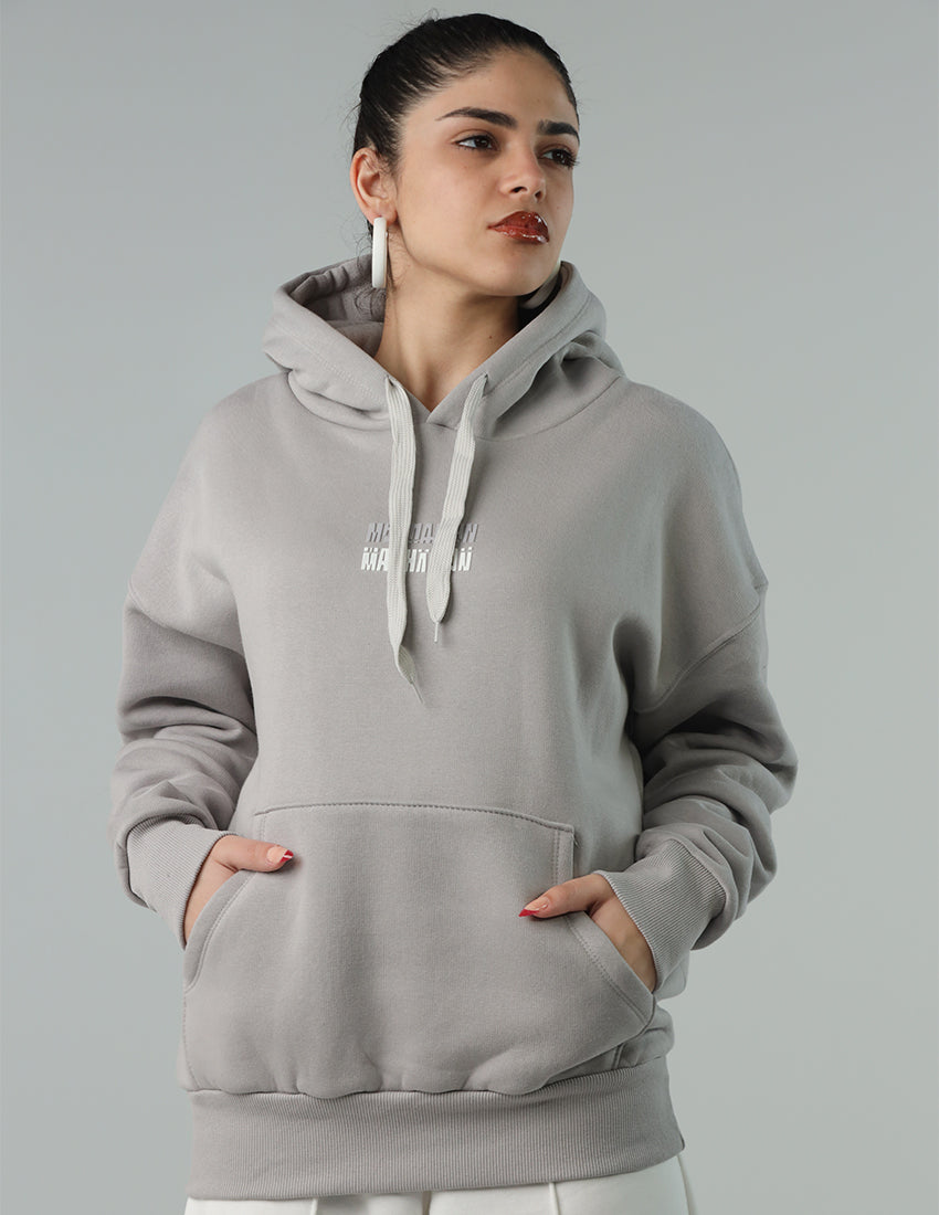 Printed Hoodie with Kangaroo Pockets and Drawstring