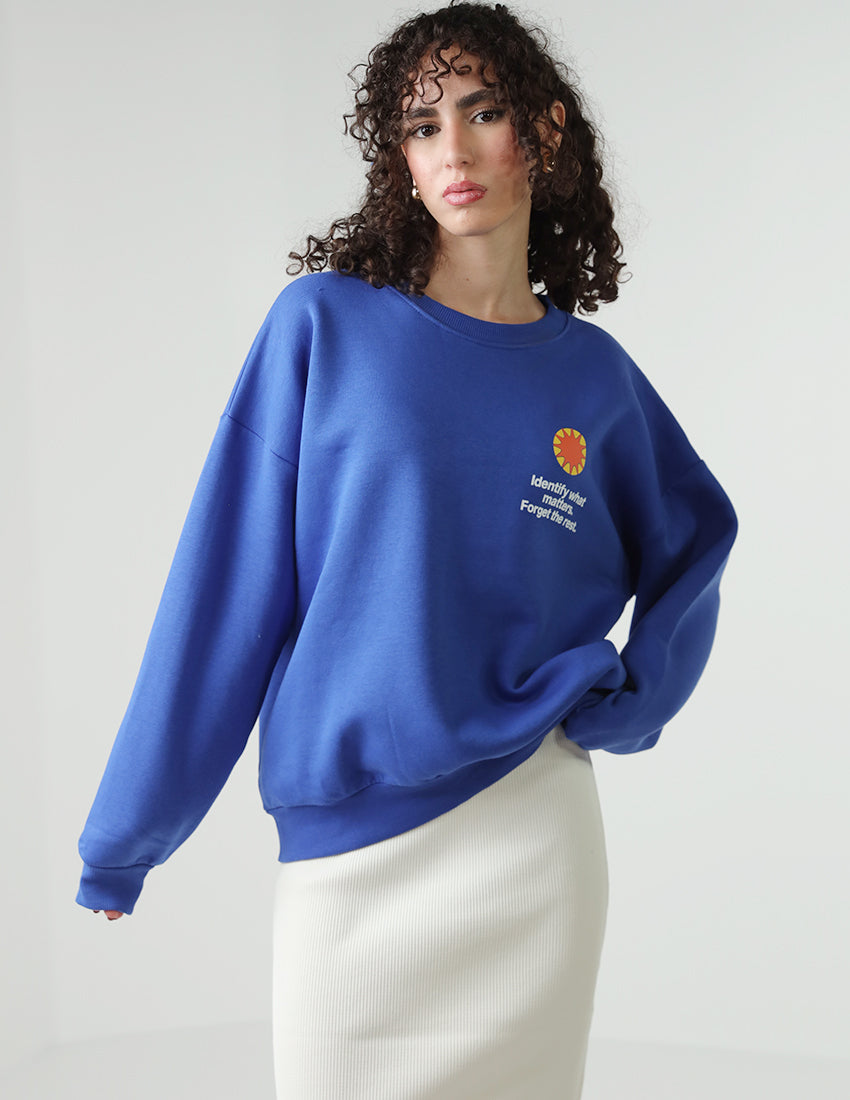 Printed Crew neckline Hoodie