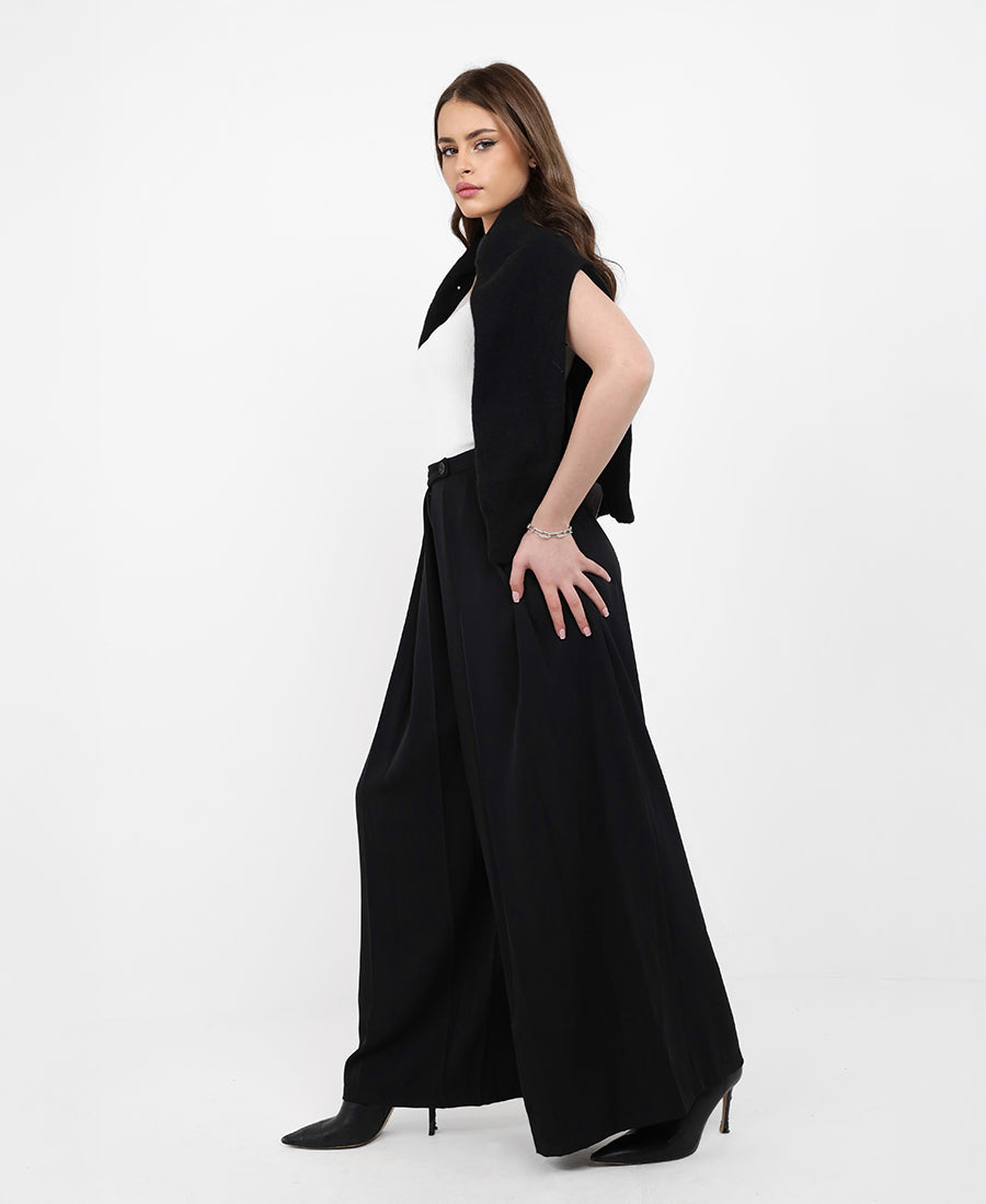 Black wide leg pants