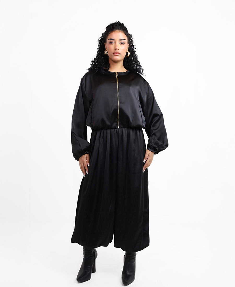 Two-piece satin set Free size Jacket