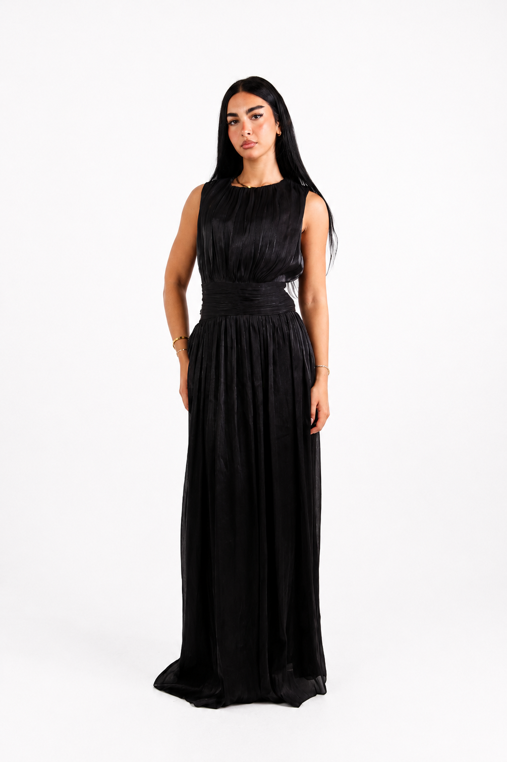 Long silk shimmer dress