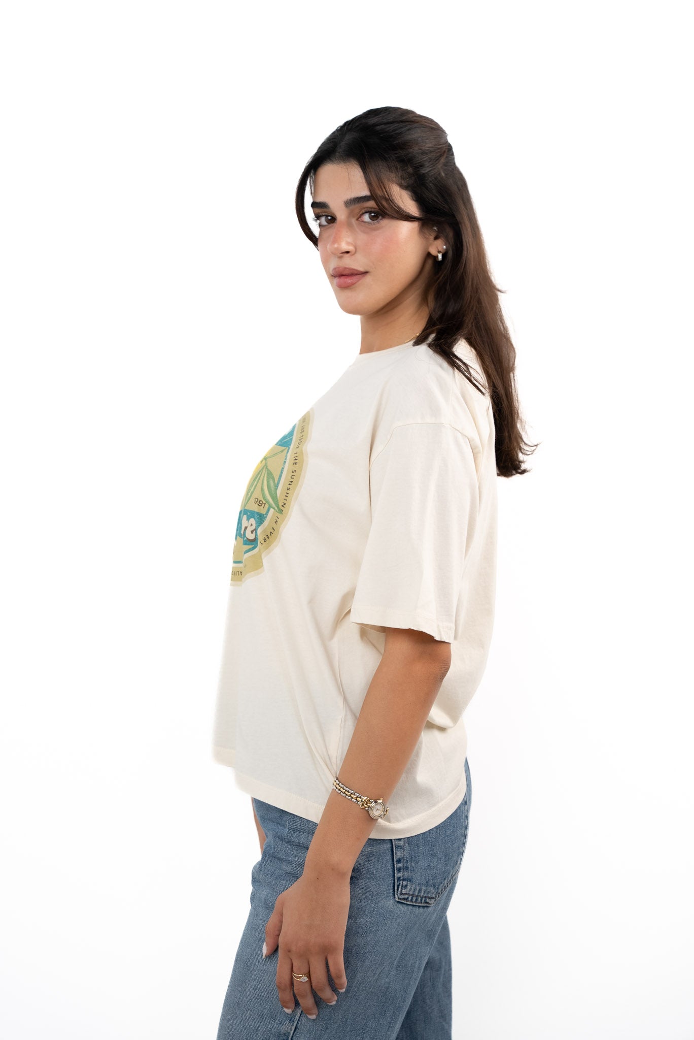 Lemon Print "sour bite"T-shirt