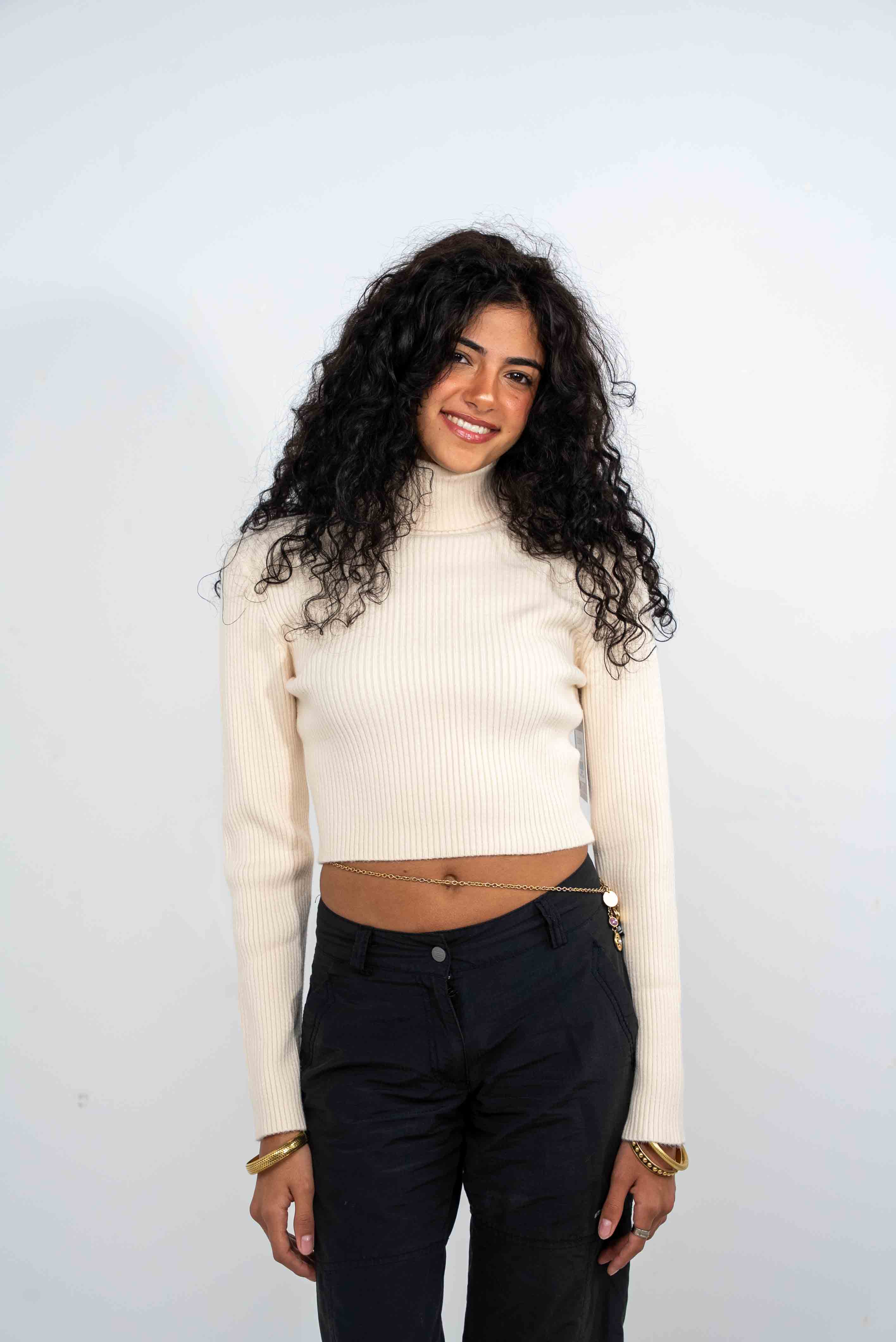 Kadi Ribbed High Neck Crop