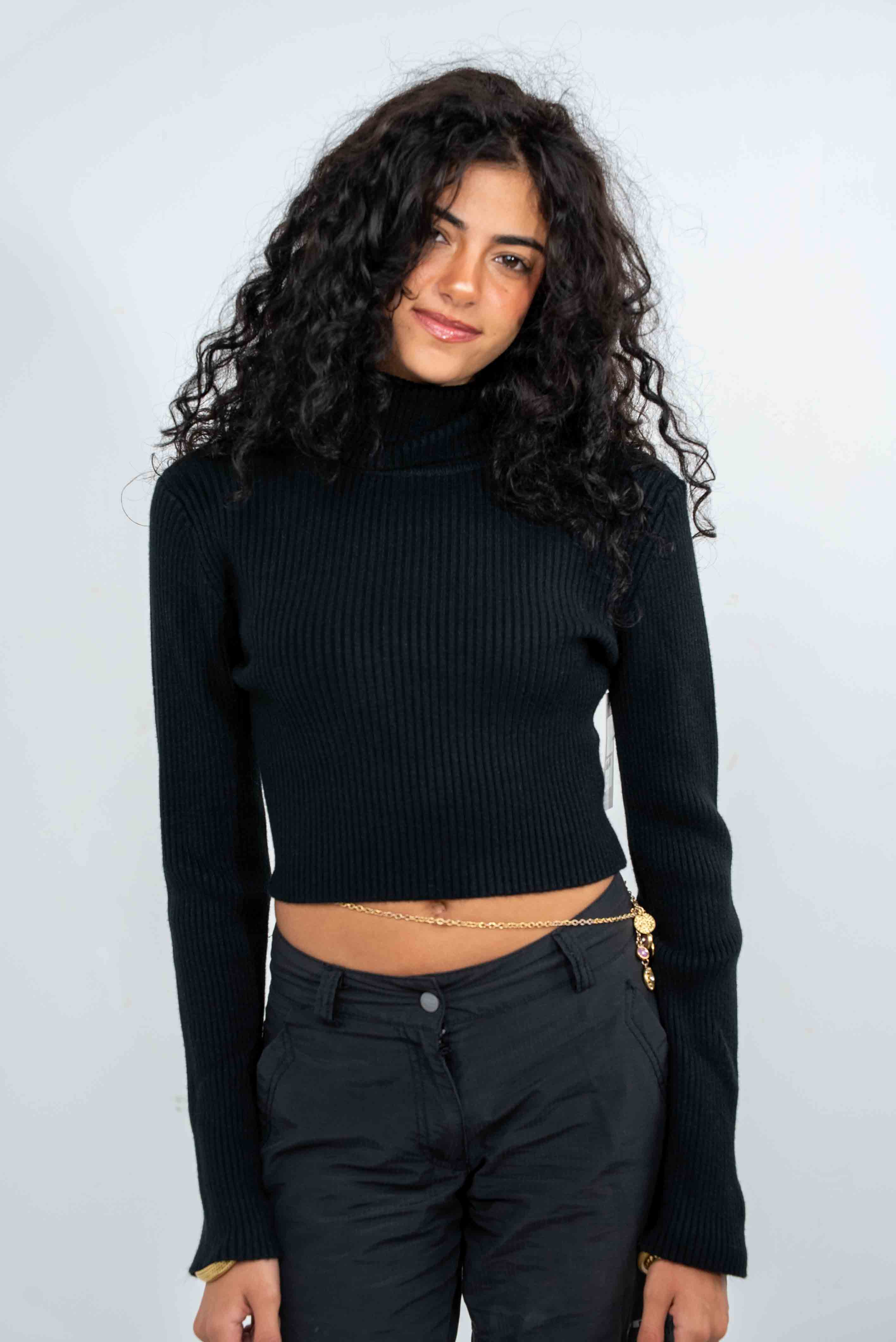 Kadi Ribbed High Neck Crop