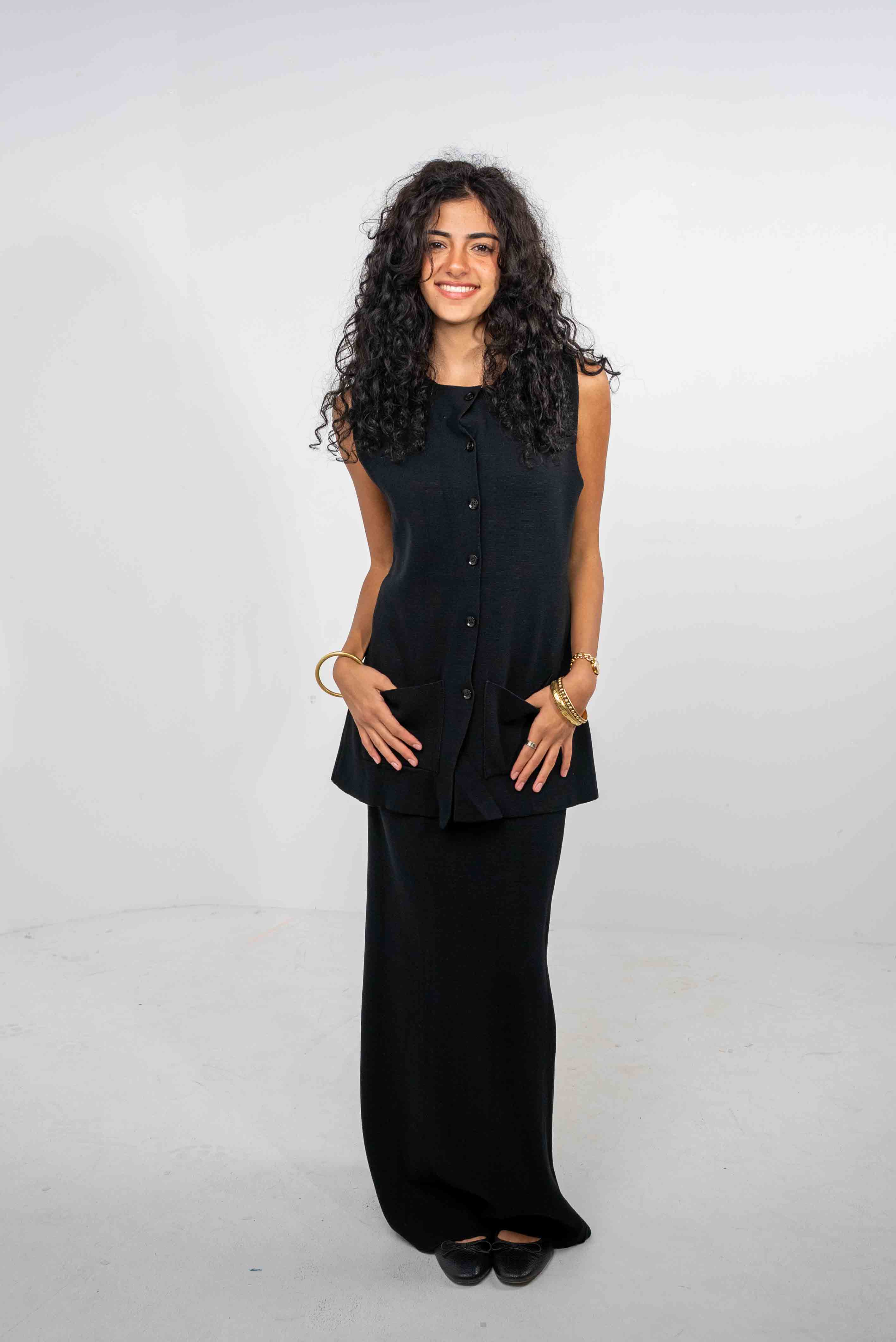 Two Piece skirt and top Tricot set