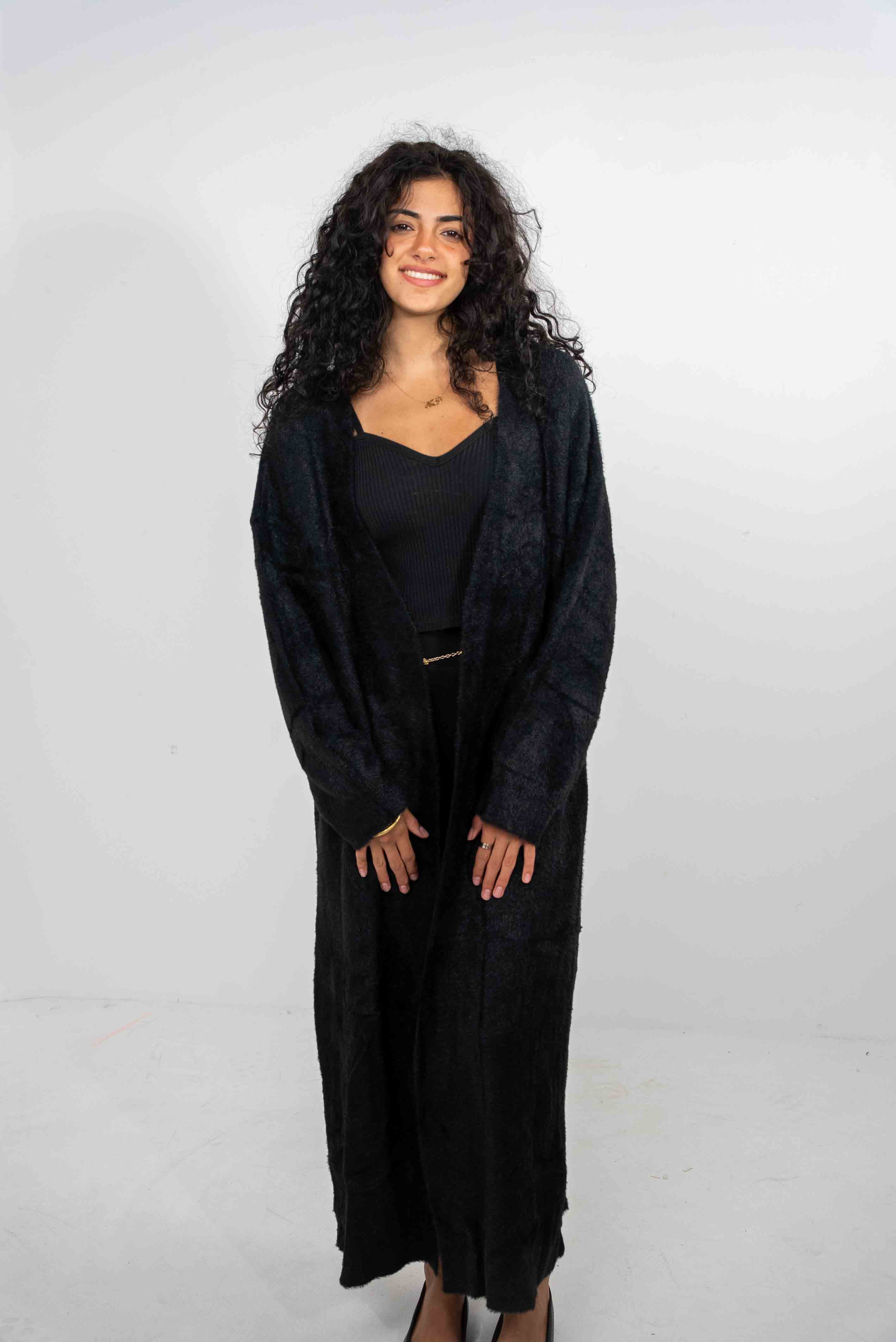 Long Cardigan in black and brown