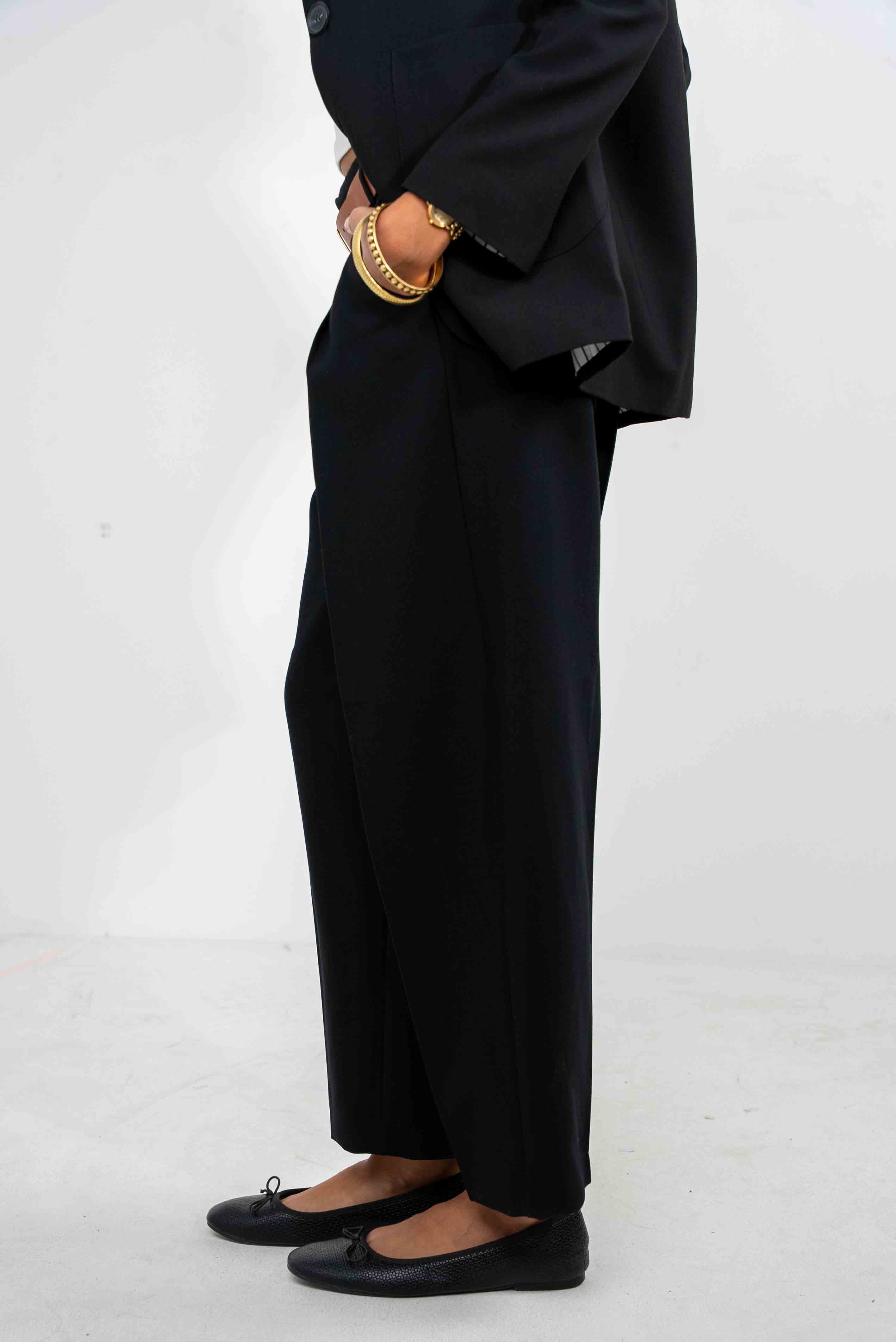 Straight Cut Trousers With Belt