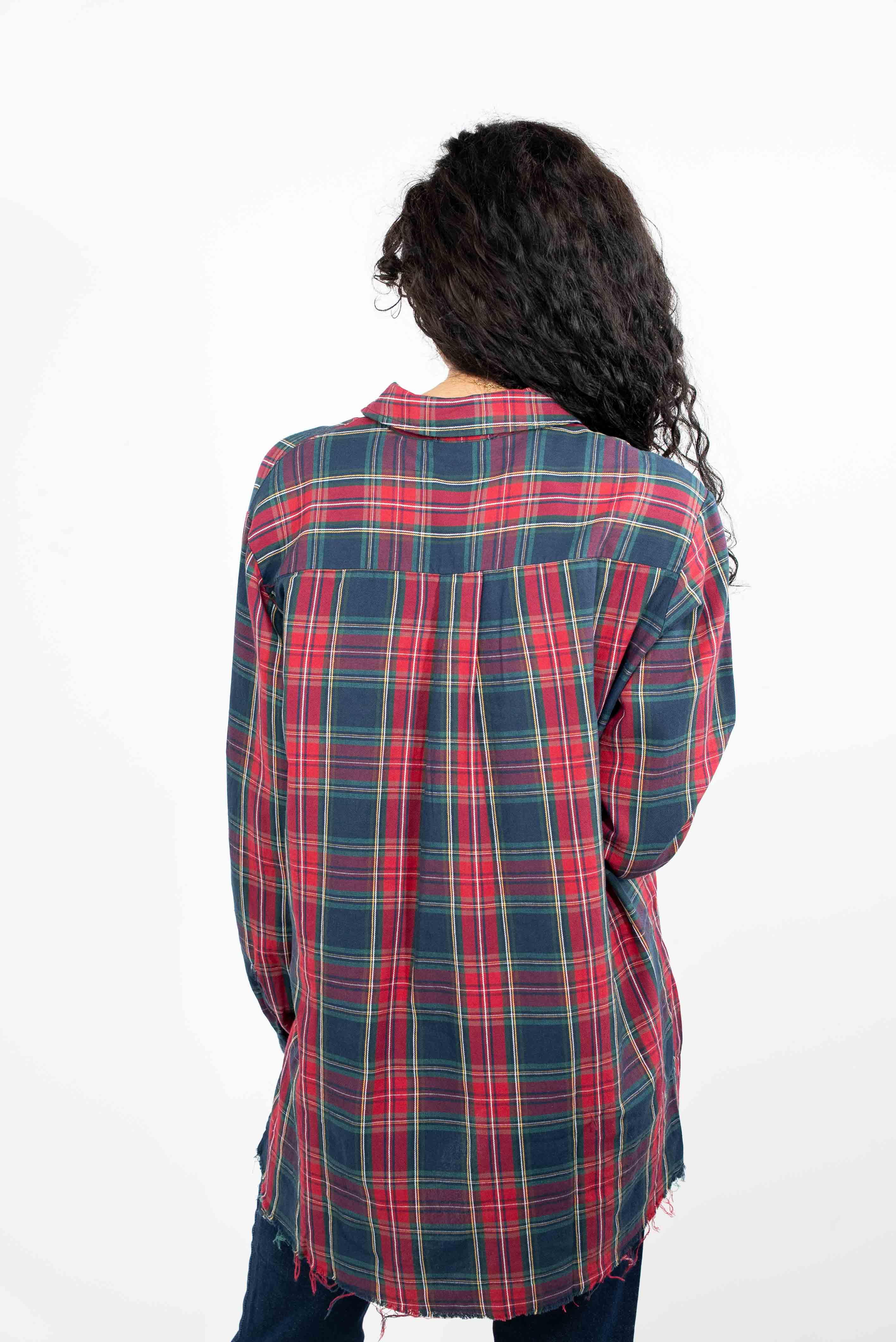 Checkered Red-Navy Shirt