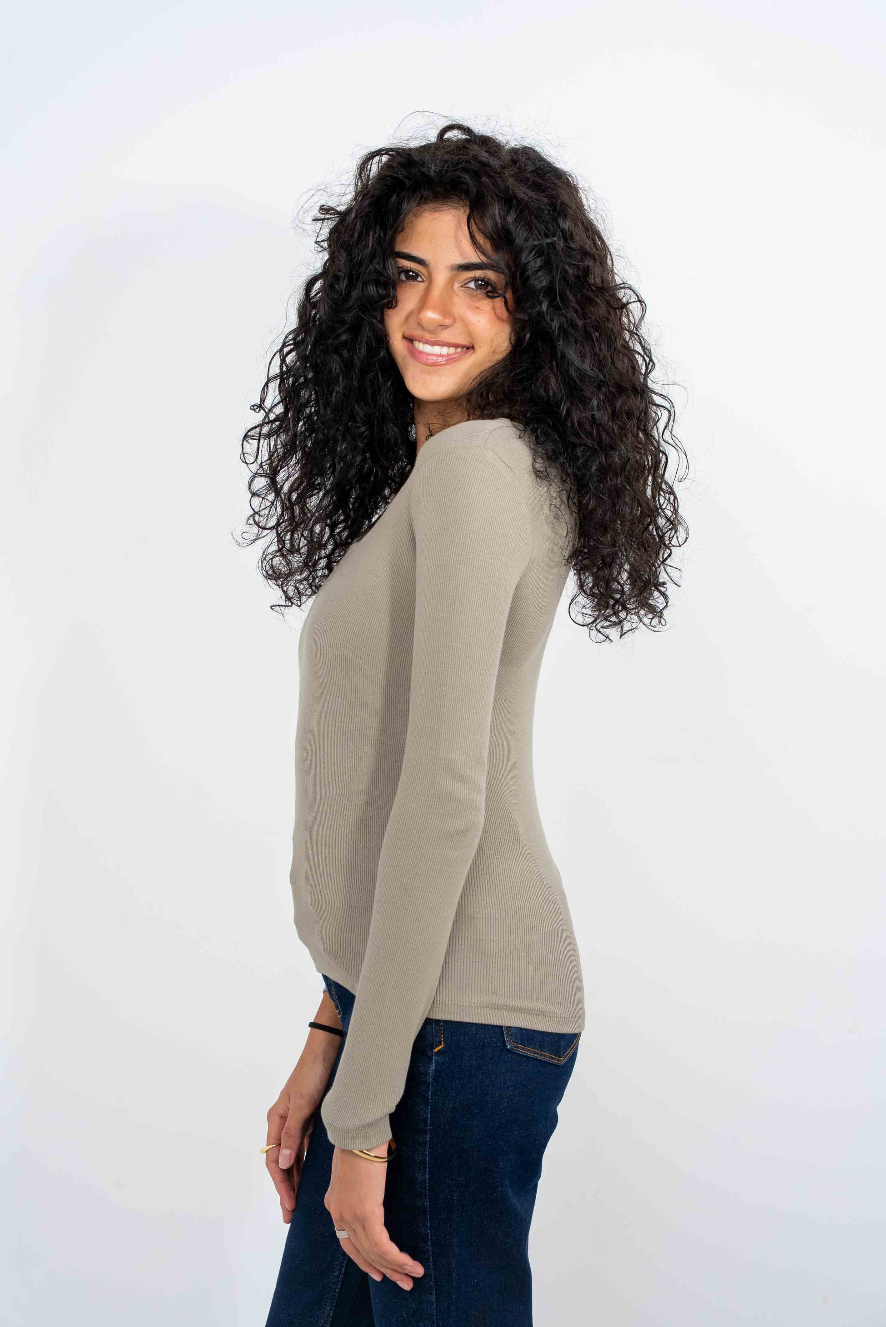 Olive Essential V-Neck Top