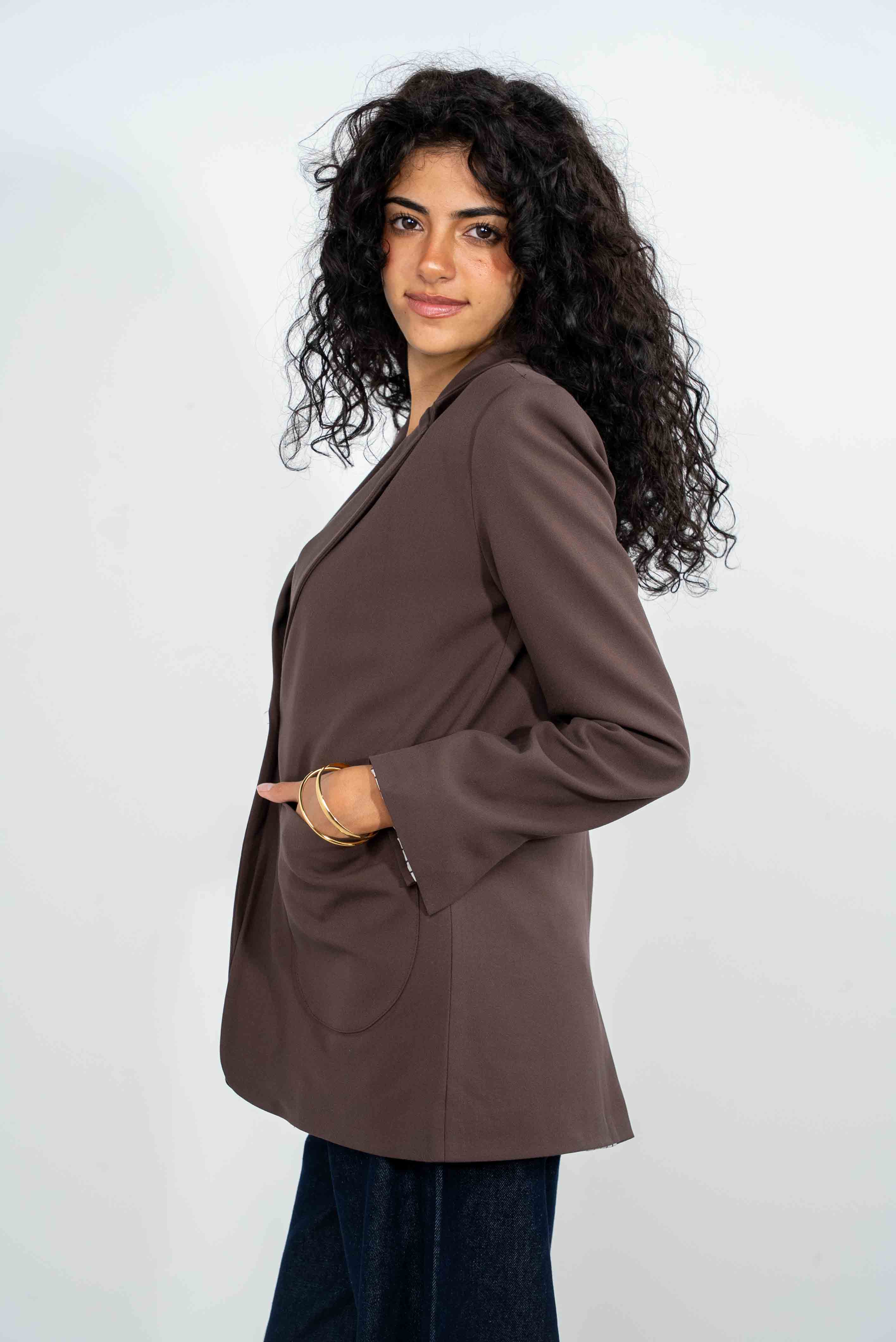 Brown Blazer with pocket