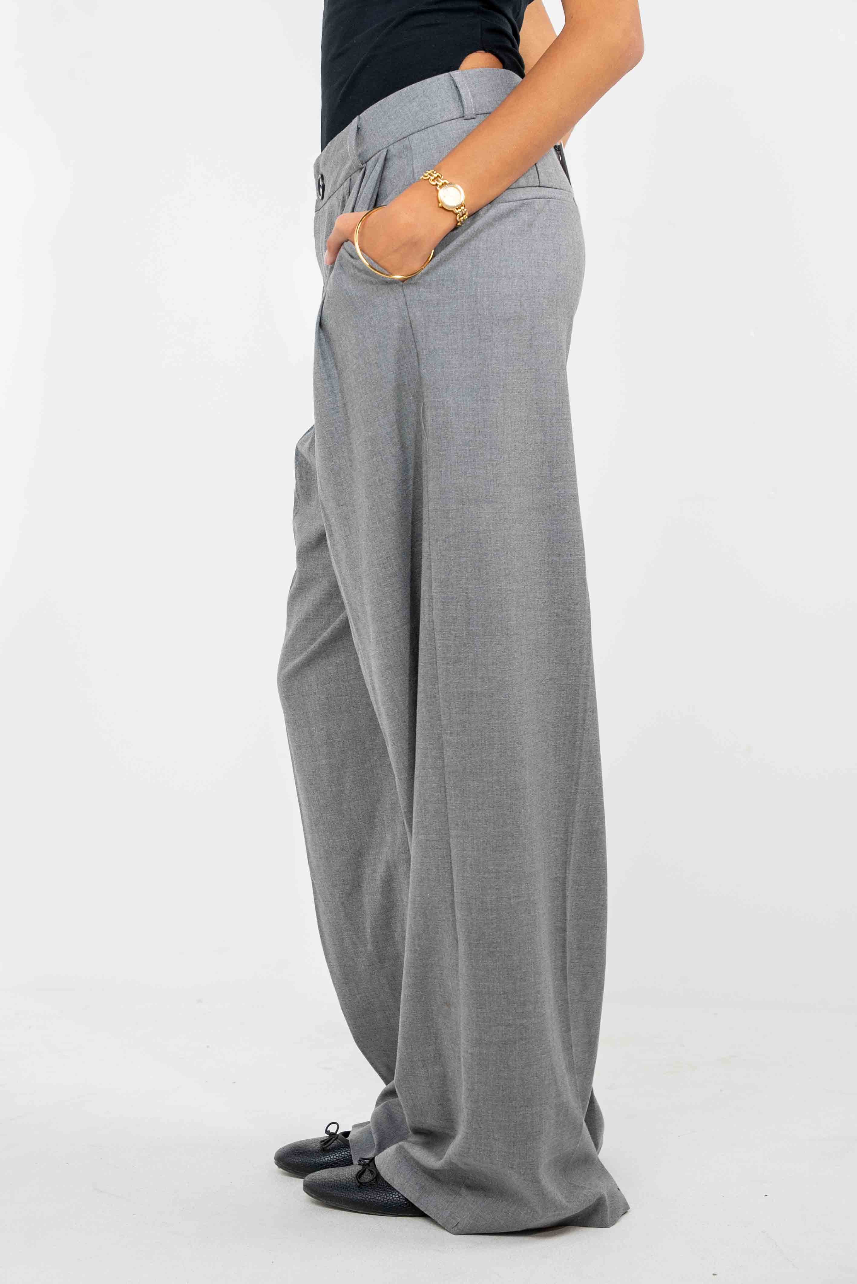 Grey Flow Trousers