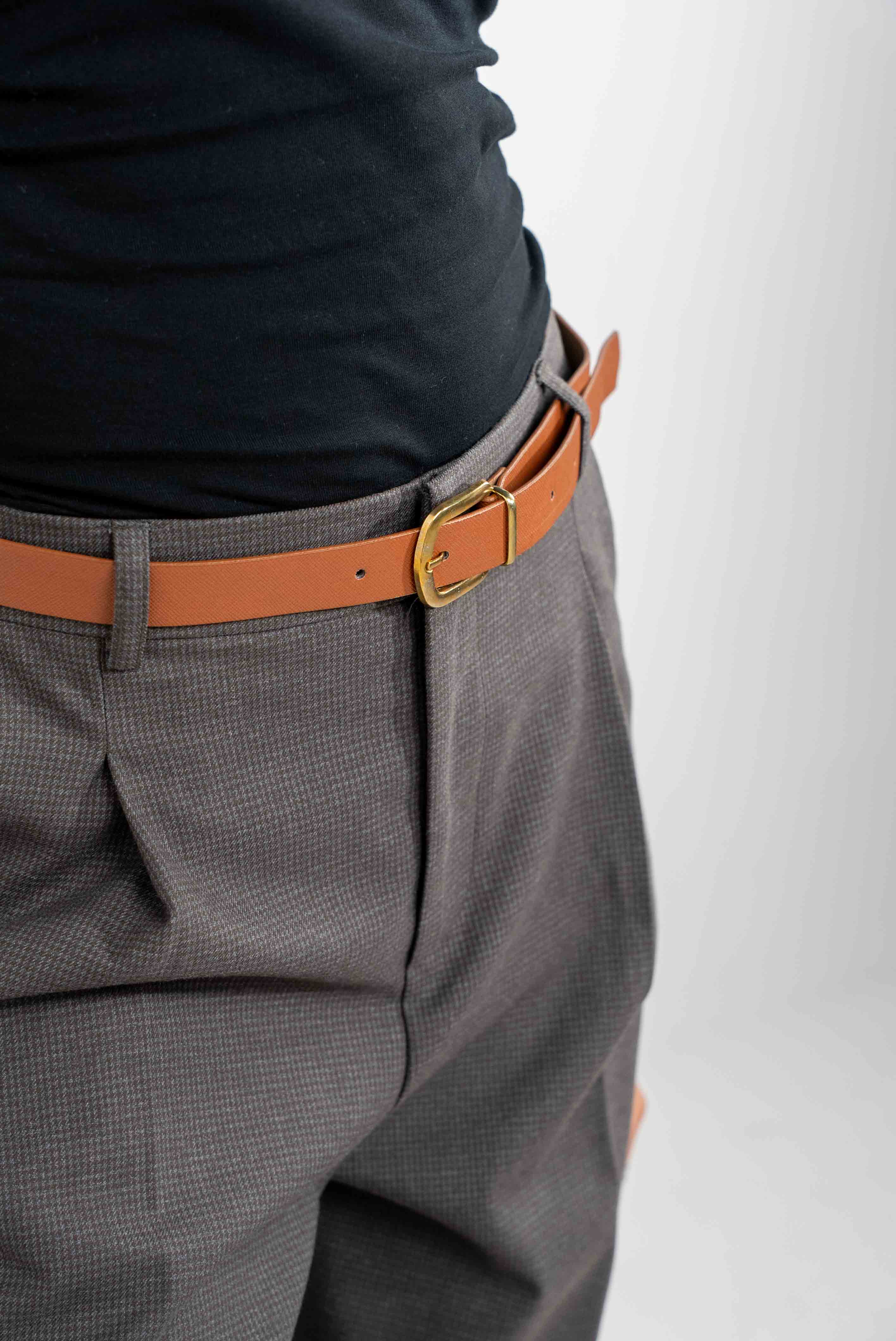 Grey Trousers With Belt