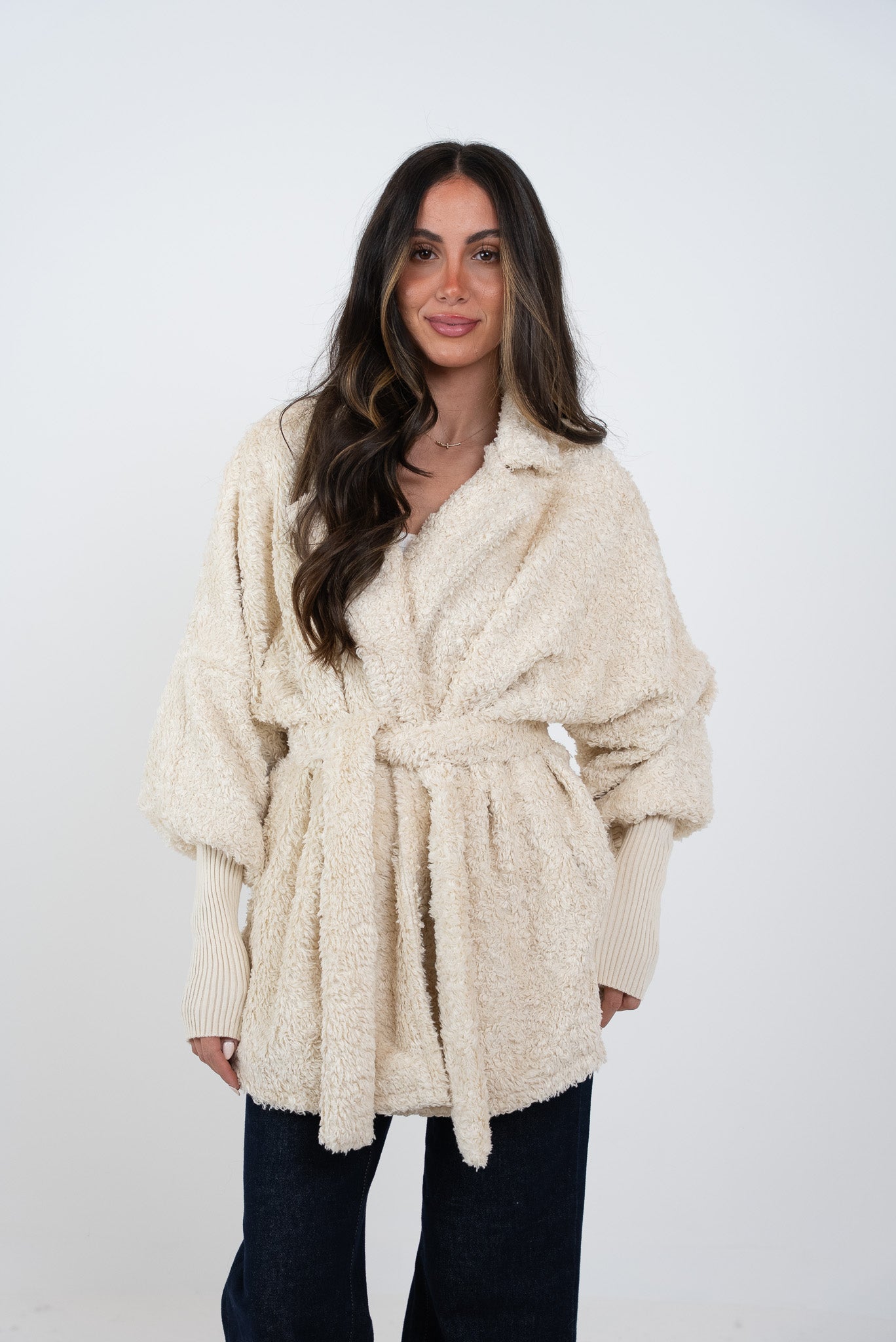 Robe Style Fur Jacket