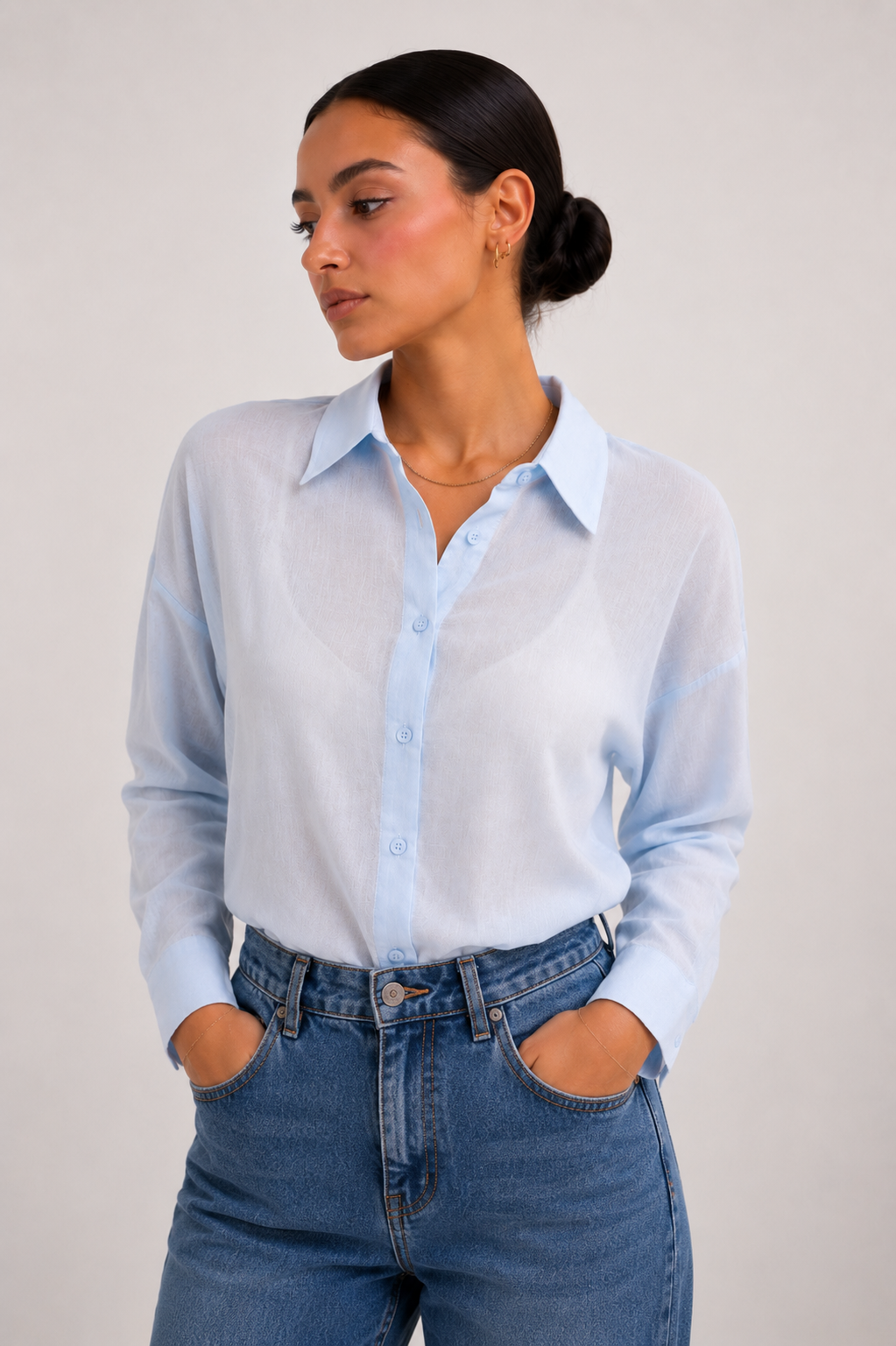 Oversized button-down shirt