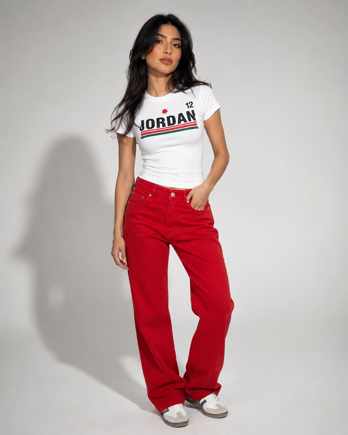 Printed white T-shirt
