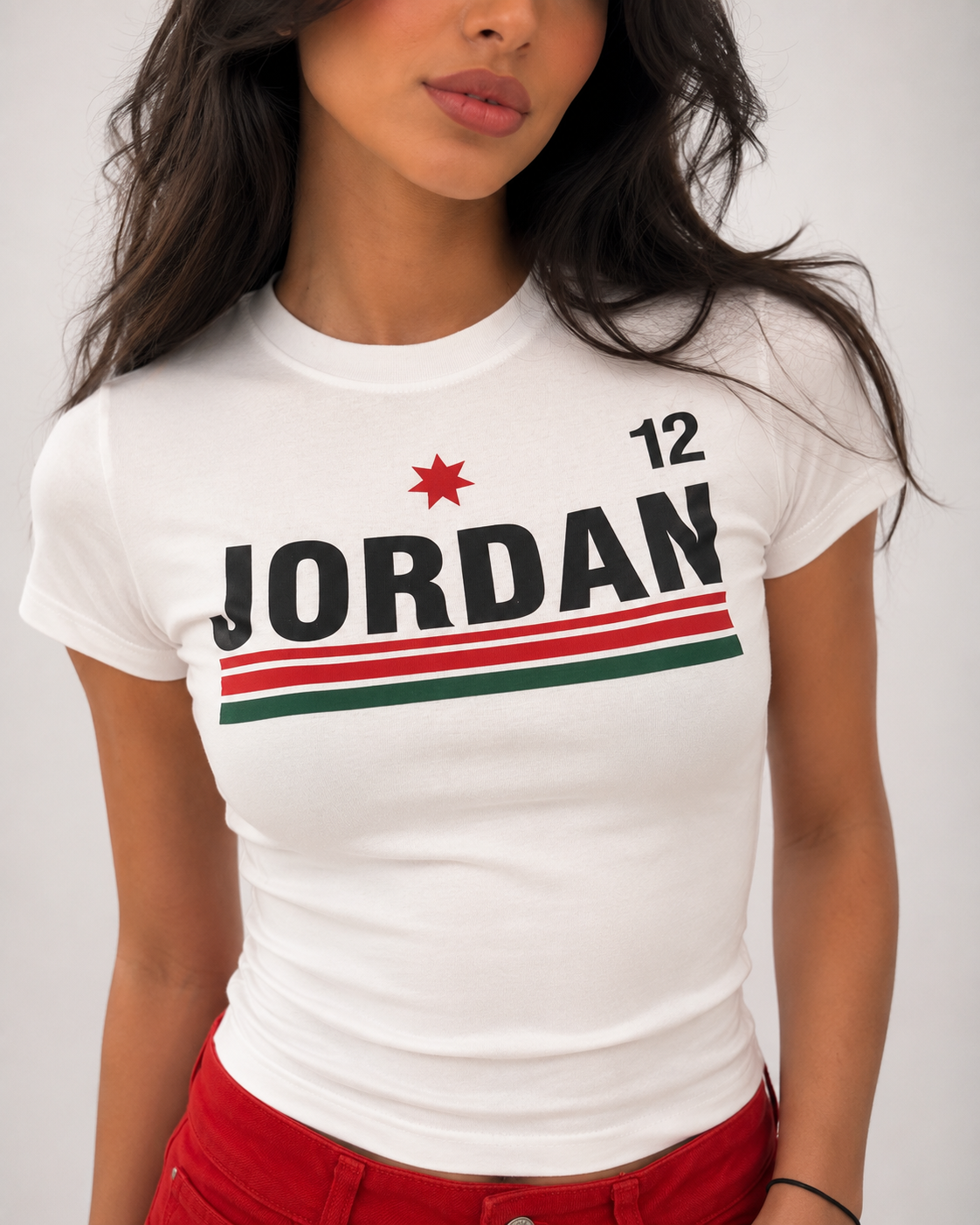 Printed white T-shirt