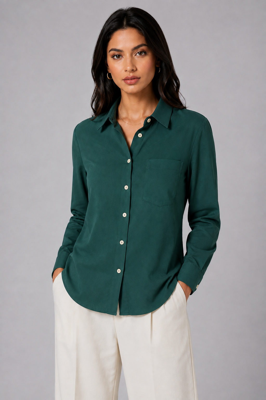 Oversized shirt with a pocket