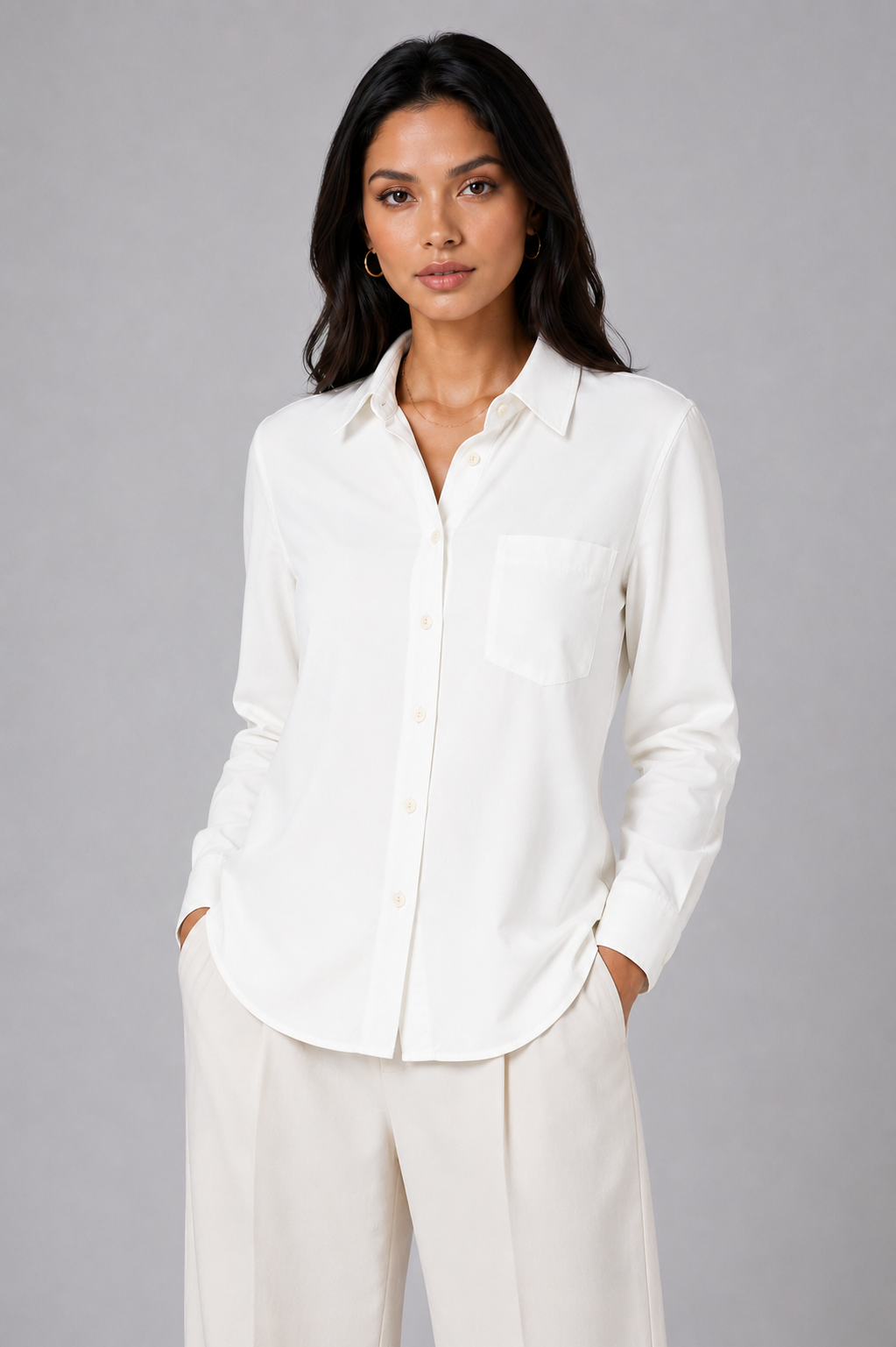 Oversized shirt with a pocket