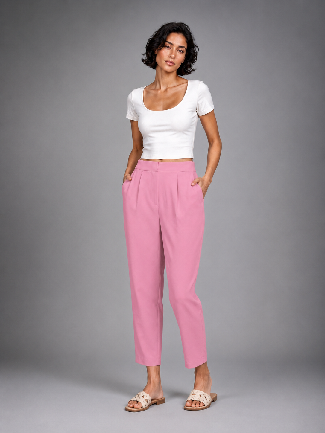 Pink boyfriend jeans