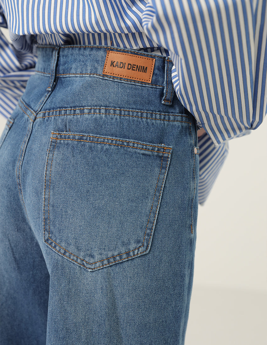 Straight Blue Jeans