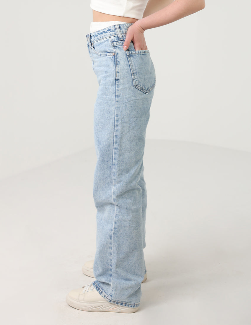 Light Blue Wide Legged Jeans