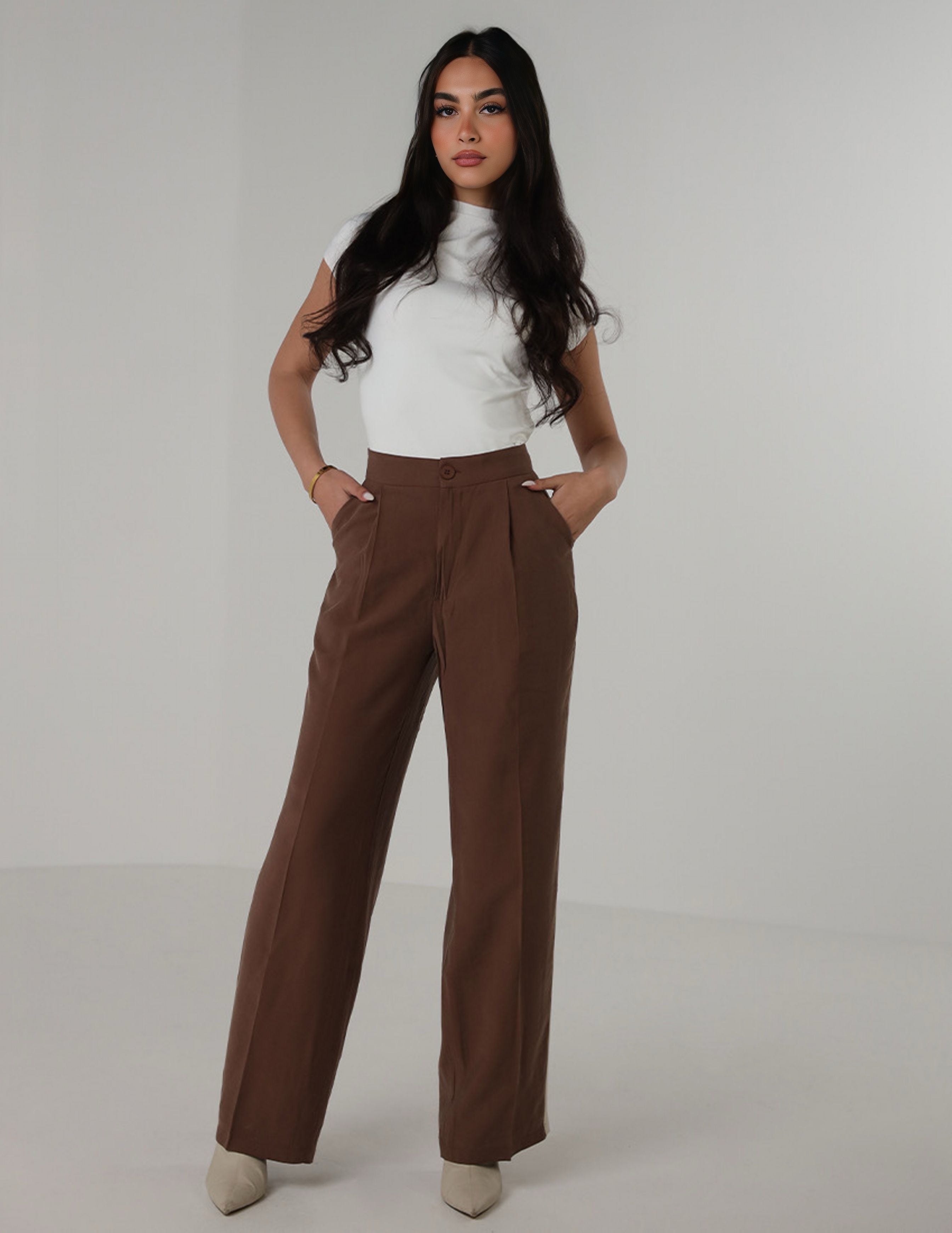 بنطلون بني رسمي