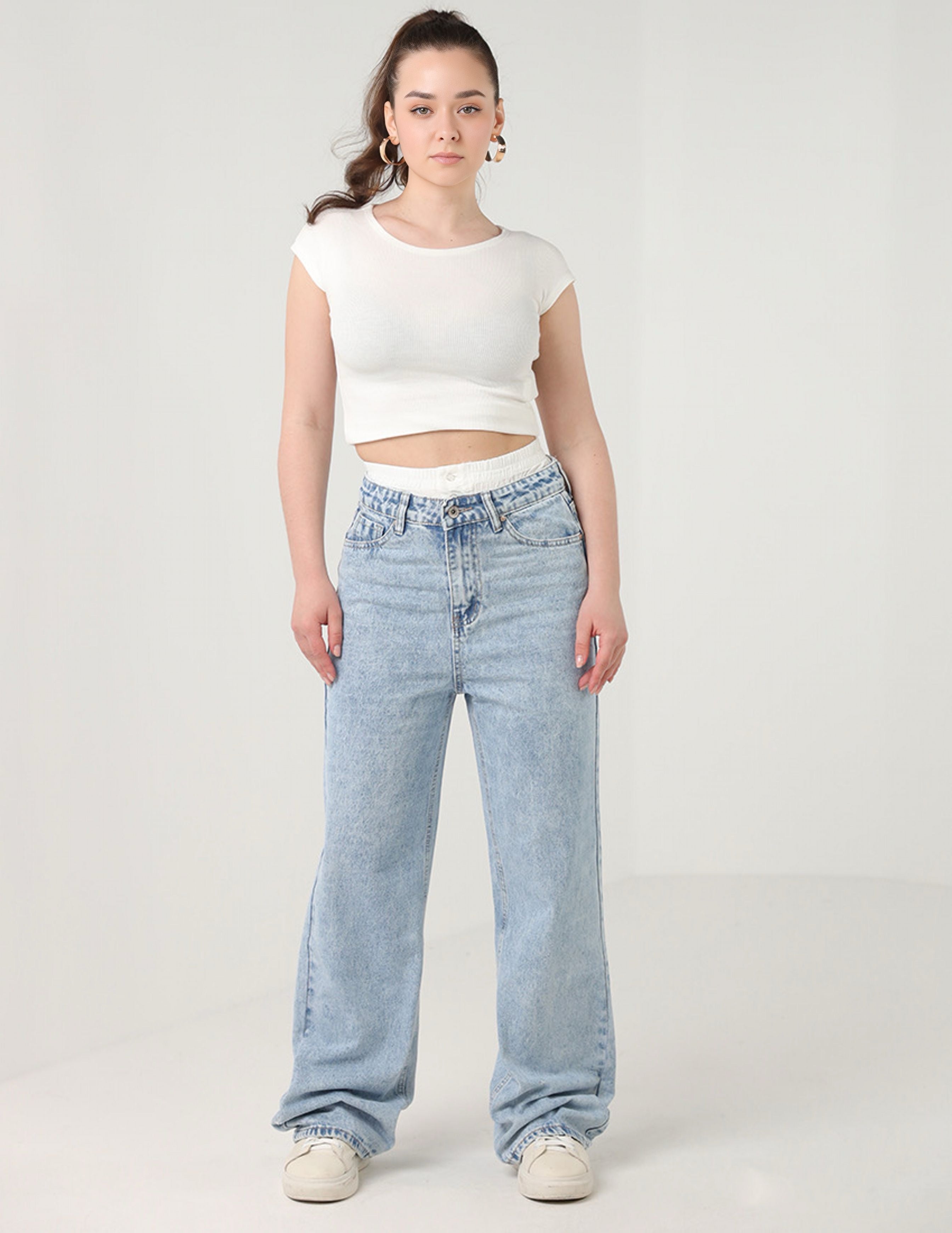 Light Blue Wide Legged Jeans
