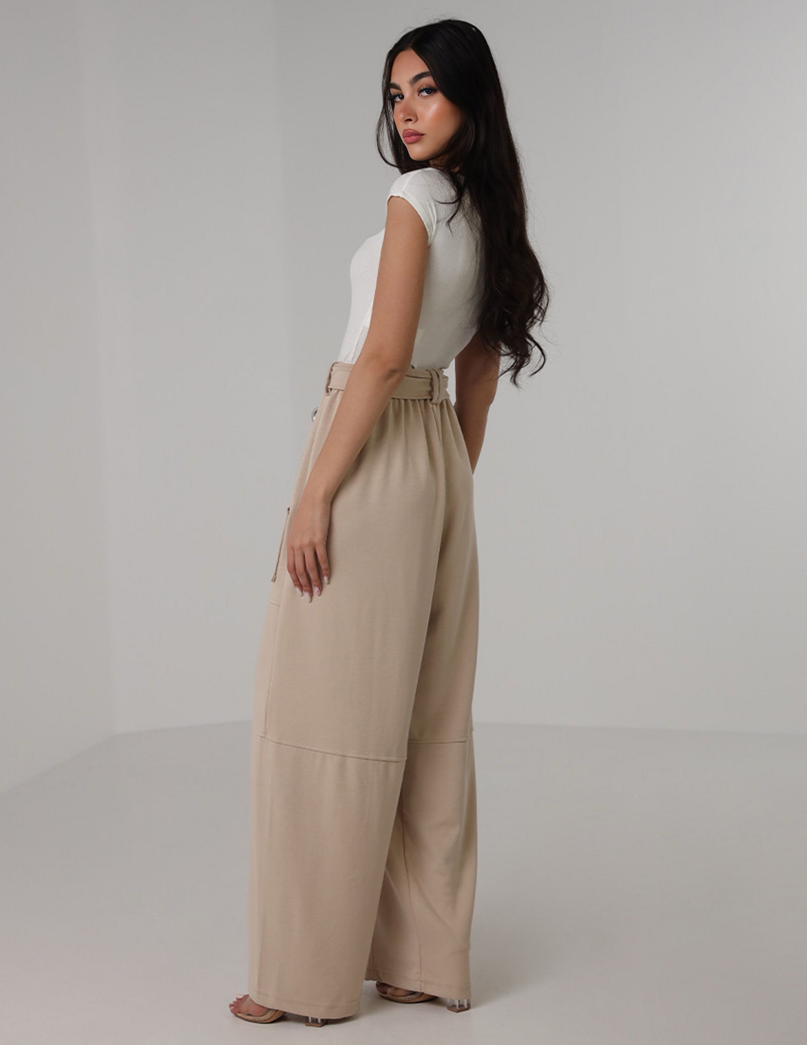 High-Waisted Flared Jeans