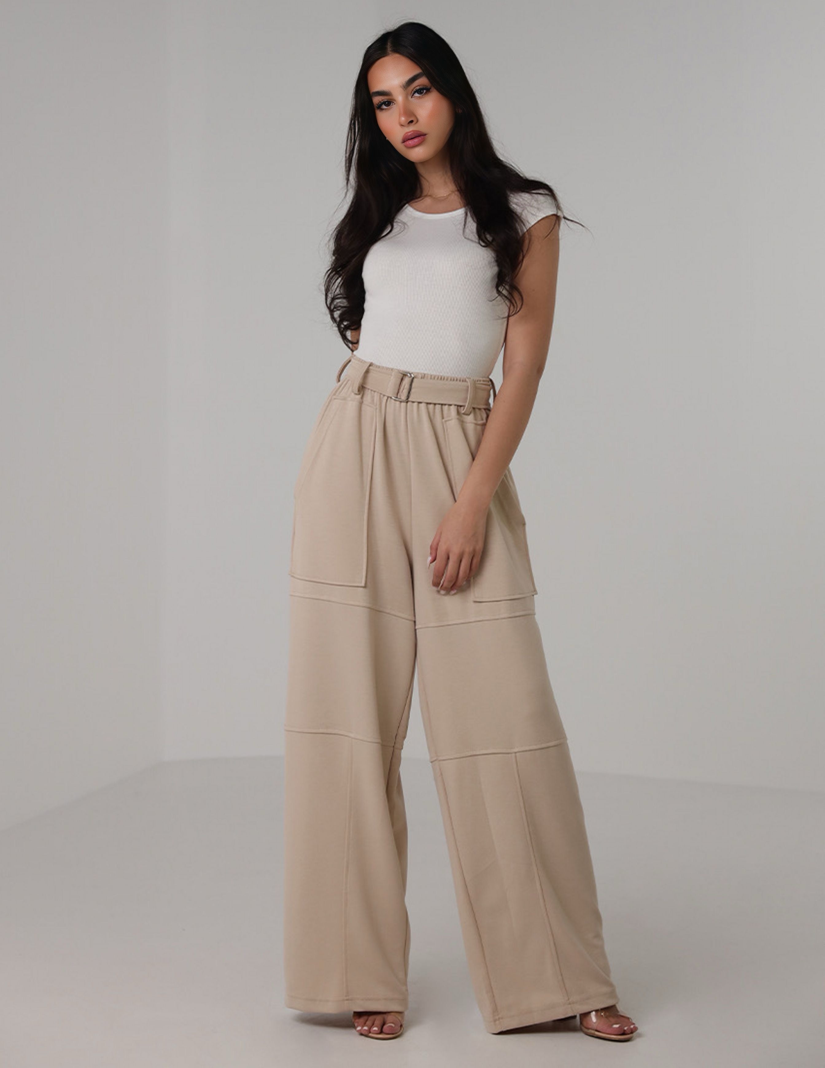 High-Waisted Flared Jeans